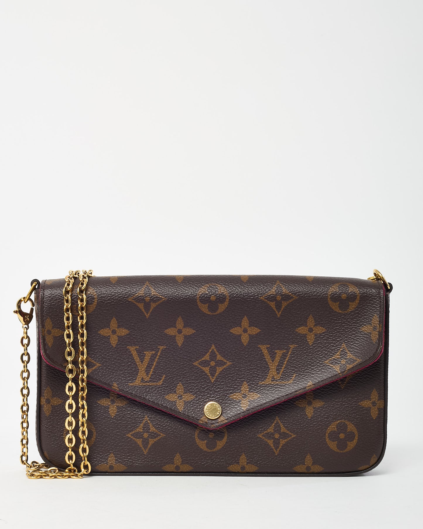 Louis Vuitton Monogram Coated Canvas Felicie Pochette Crossbody Bag (no inserts)