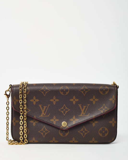 Louis Vuitton Monogram Coated Canvas Felicie Pochette Crossbody Bag (no inserts)