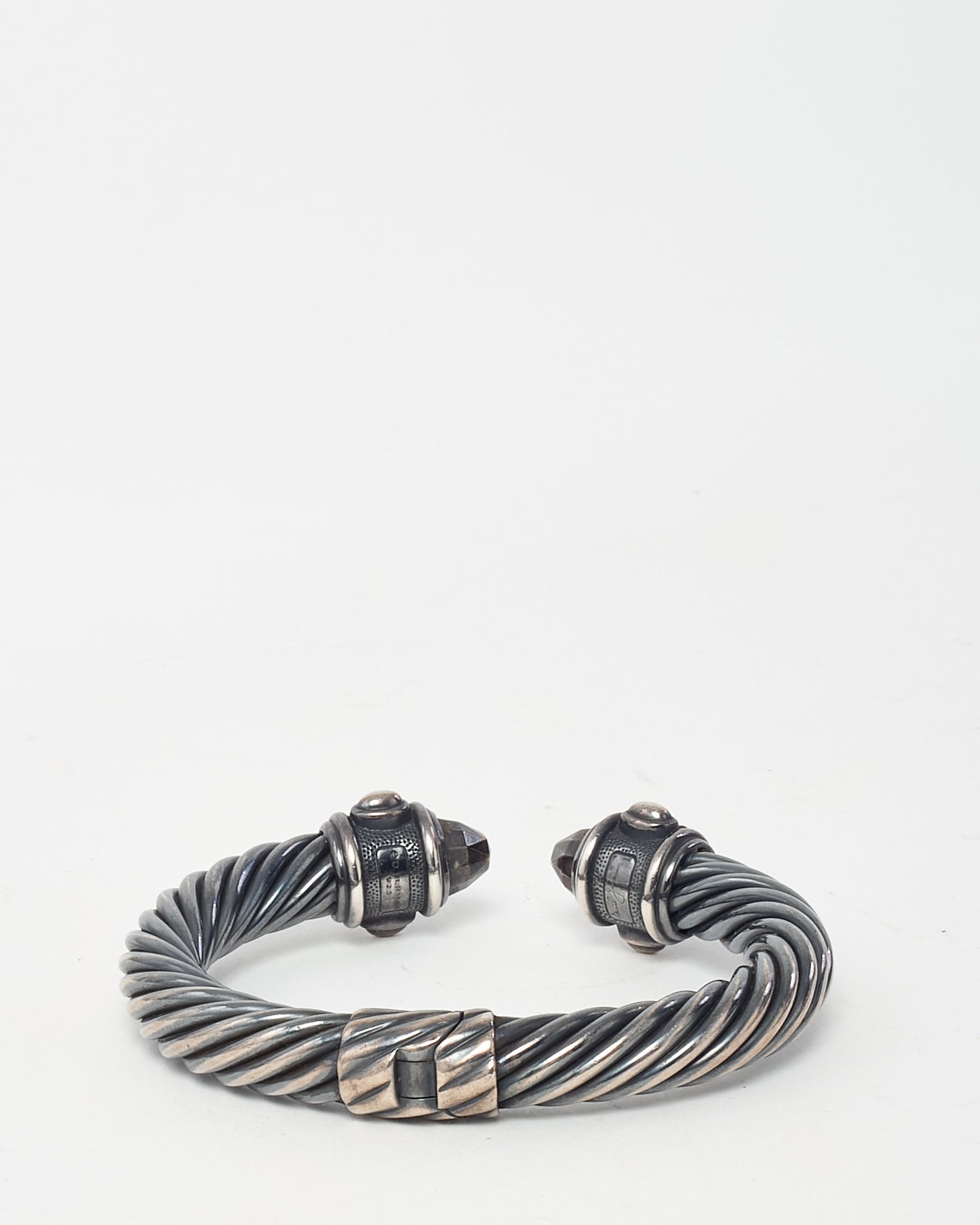 David Yurman Sterling Silver Blackened Renaissance Hinged Cuff Bracelet