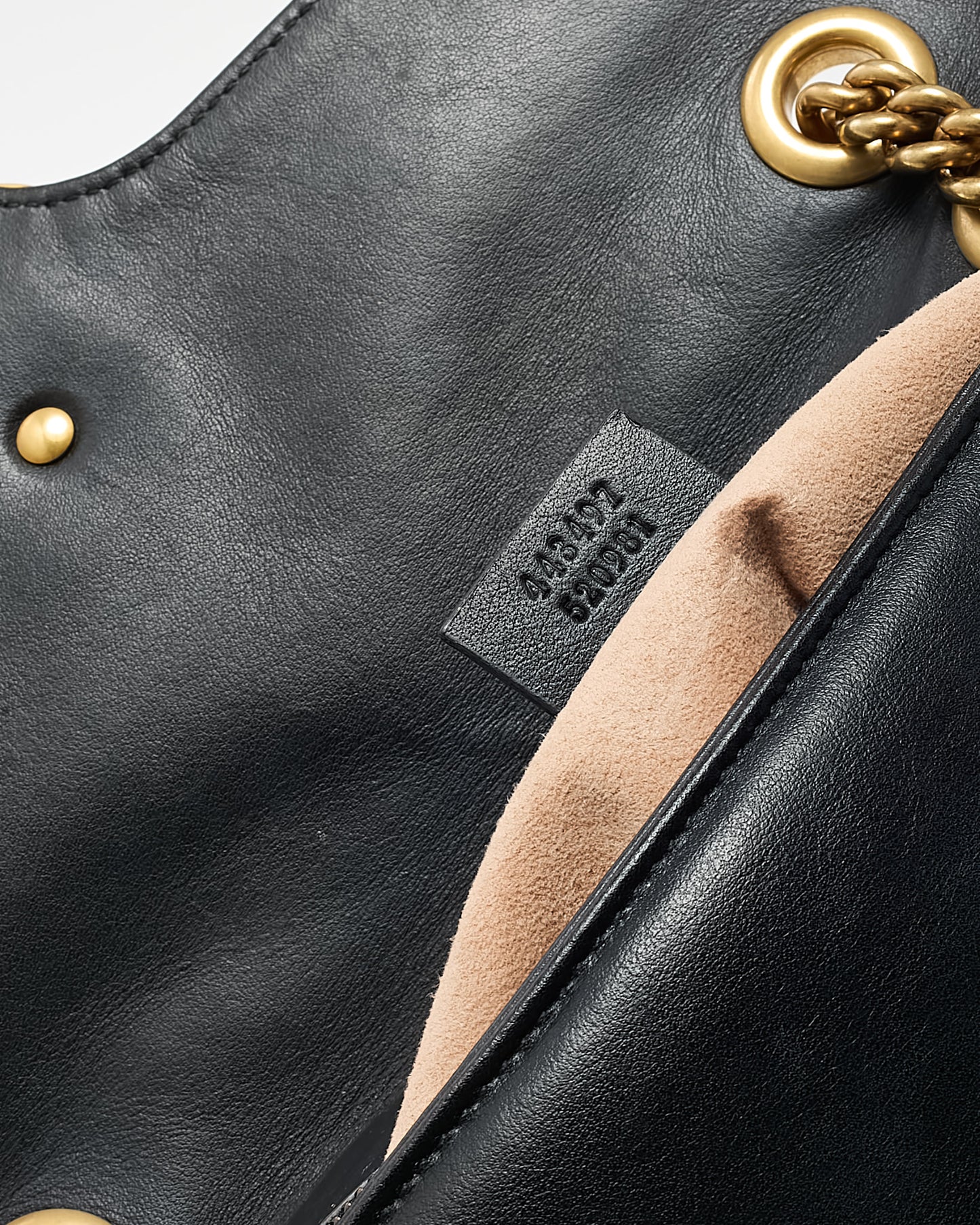Gucci Black Leather Matelassé Small GG Marmont Shoulder Bag