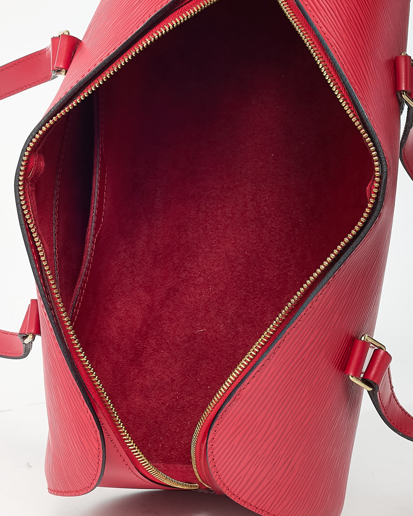 Louis Vuitton Red Epi Leather Soufflot Papillon Bag