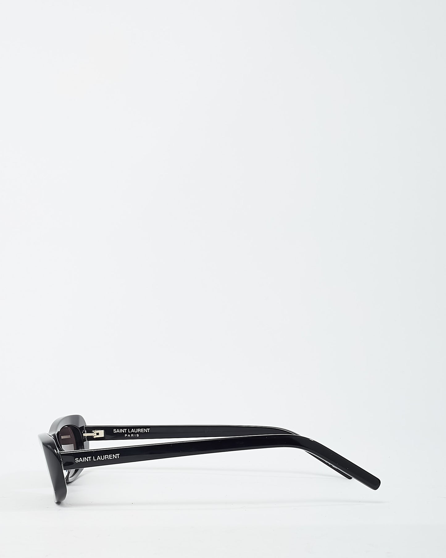 Saint Laurent Black Acetate SL557 Shade Oval Sunglasses