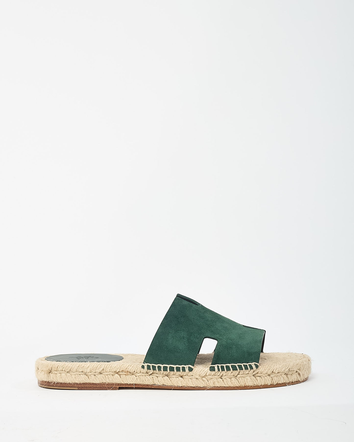 Hermès Men's Green Suede Antigua Espadrille Sandals - 40/US 7 MEN/US 9-9.5 WOMEN