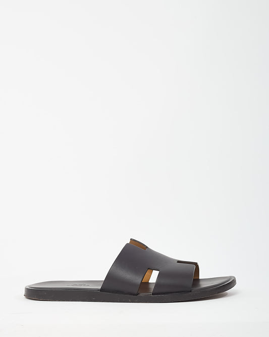 Hermès Men's Brown Leather Izmir H Sandals - 40/US 7 MEN/US 9-9.5 WOMEN
