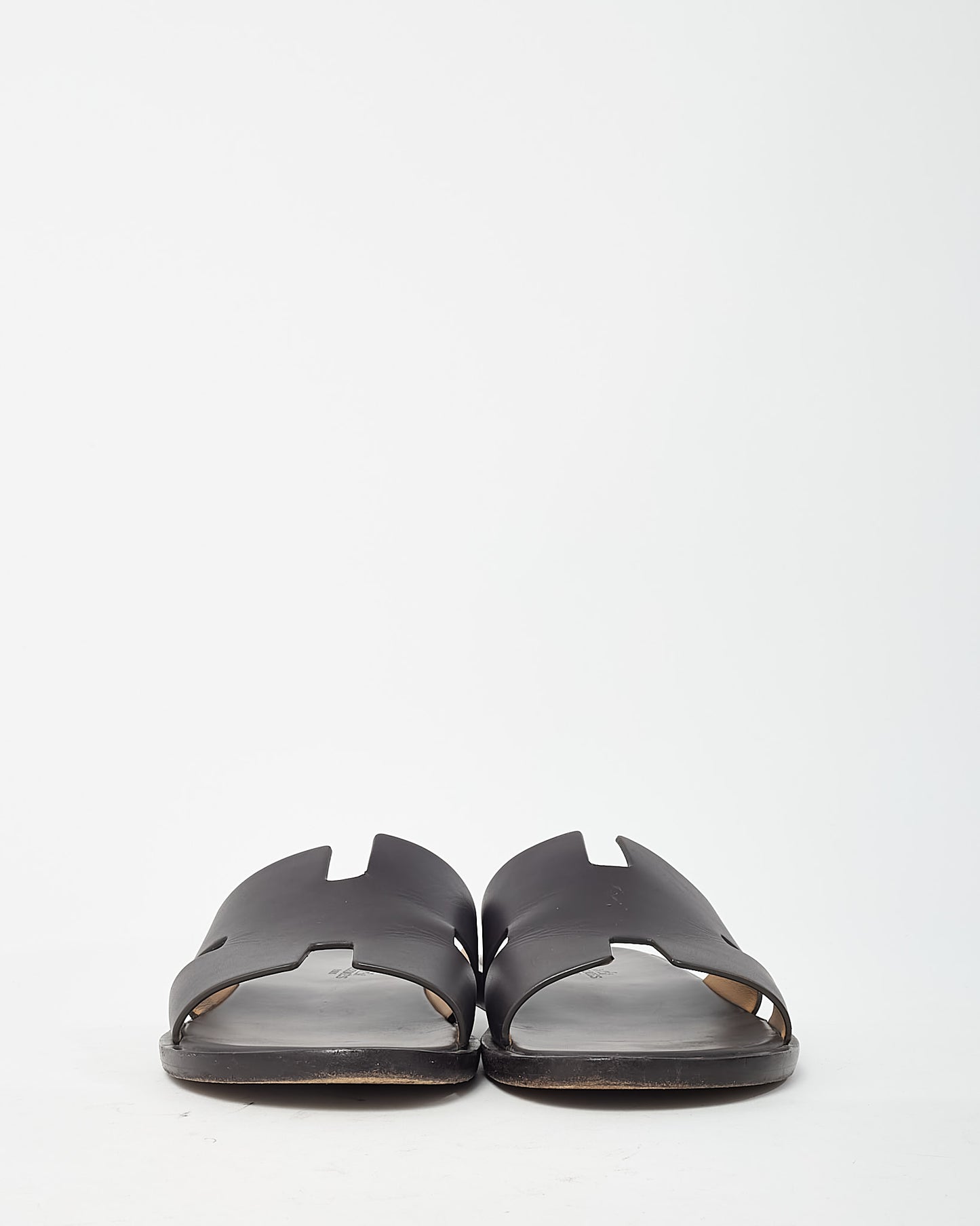Hermès Men's Brown Leather Izmir H Sandals - 40/US 7 MEN/US 9-9.5 WOMEN