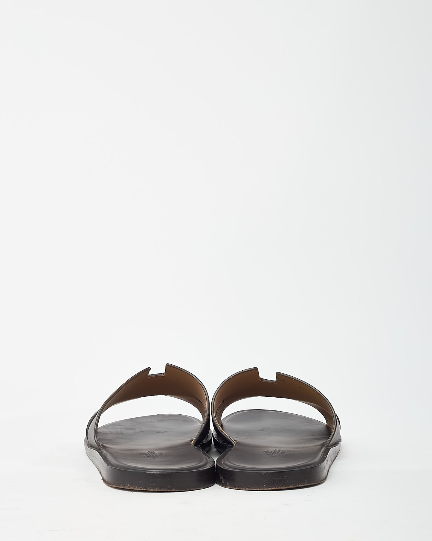 Hermès Men's Brown Leather Izmir H Sandals - 40/US 7 MEN/US 9-9.5 WOMEN