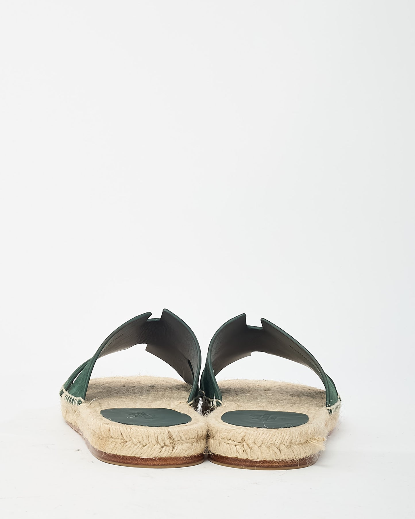 Hermès Men's Green Suede Antigua Espadrille Sandals - 40/US 7 MEN/US 9-9.5 WOMEN