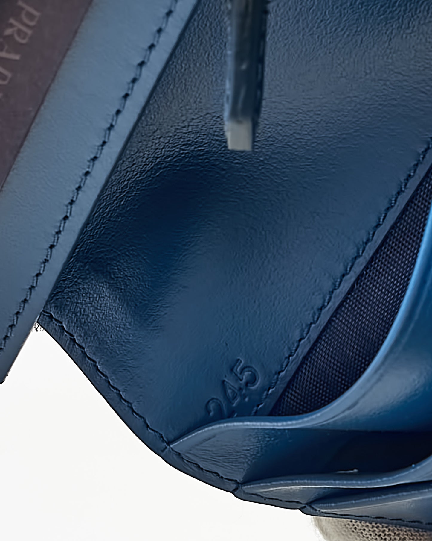 Prada Blue Vitello Move Tr Leather Triangle Logo Compact Wallet