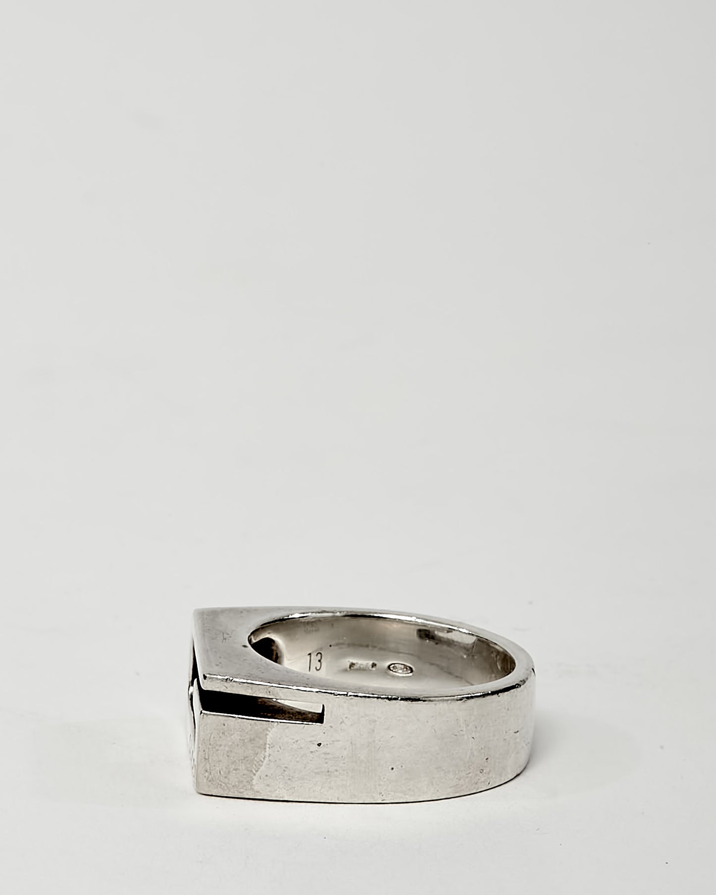 Gucci Sterling Silver Cut Out G Estate Ring - 6.5