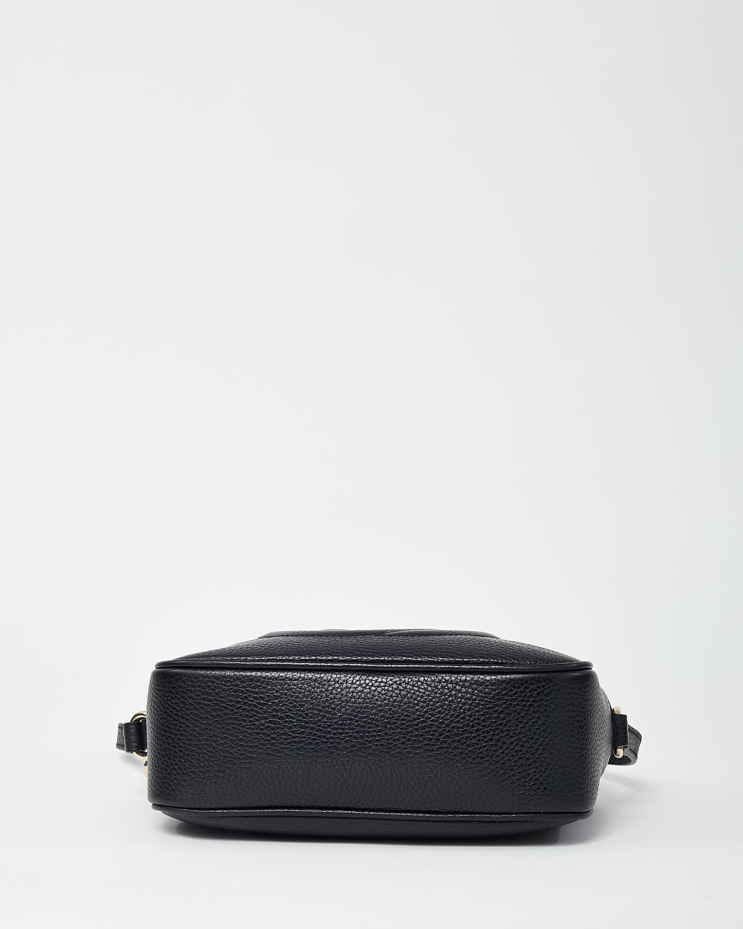 Gucci Black Pebbled Calfskin Leather GG Soho Disco Crossbody Bag