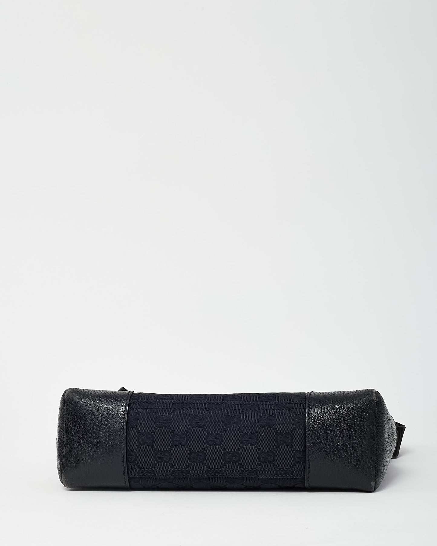 Gucci Black GG Monogram Canvas Messenger Crossbody Bag