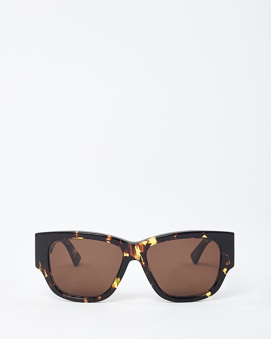 Bottega Veneta Brown Tortoise Acetate BV1026S Oversize Sunglasses