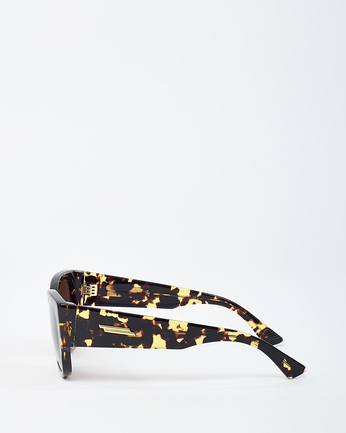 Bottega Veneta Brown Tortoise Acetate BV1026S Oversize Sunglasses