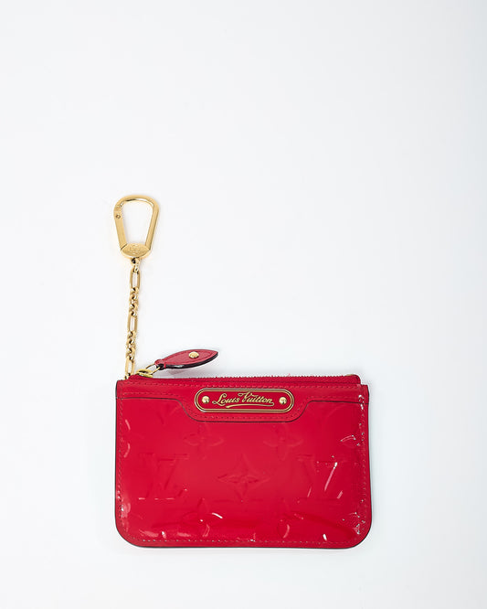 Louis Vuitton Red Monogram Vernis Pochette Cles / Key Pouch