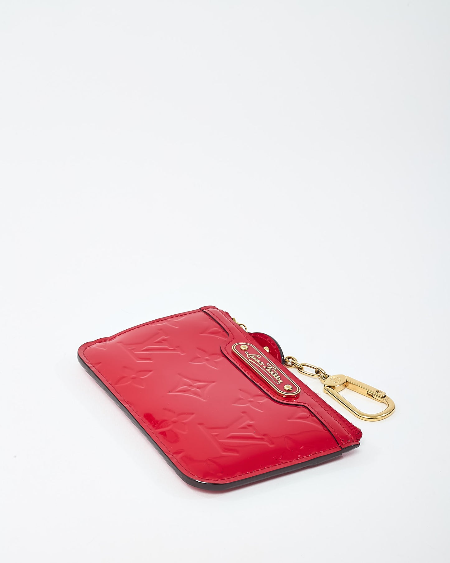 Louis Vuitton Red Monogram Vernis Pochette Cles / Key Pouch