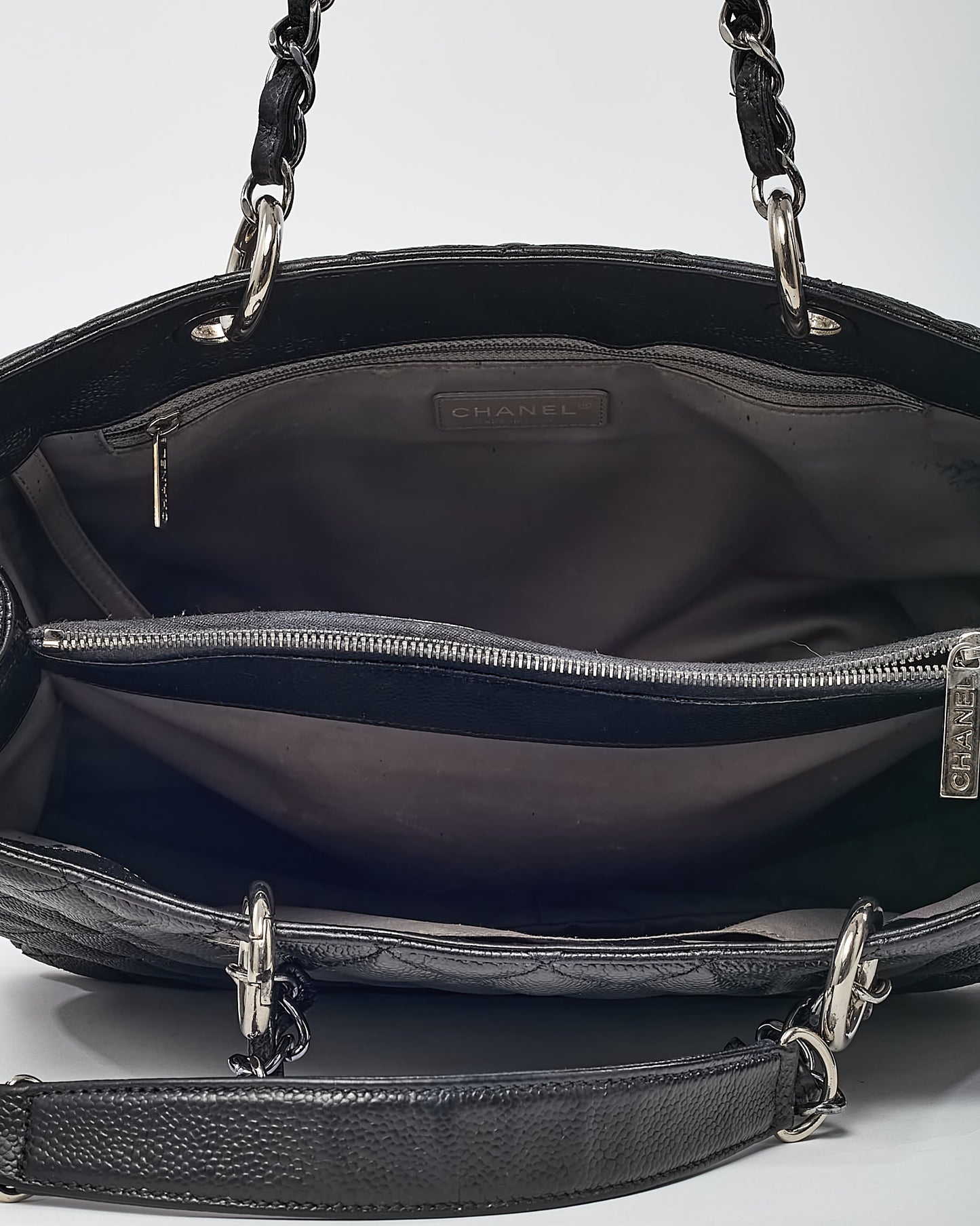 Chanel Black Caviar Leather GST Shoulder Bag SHW