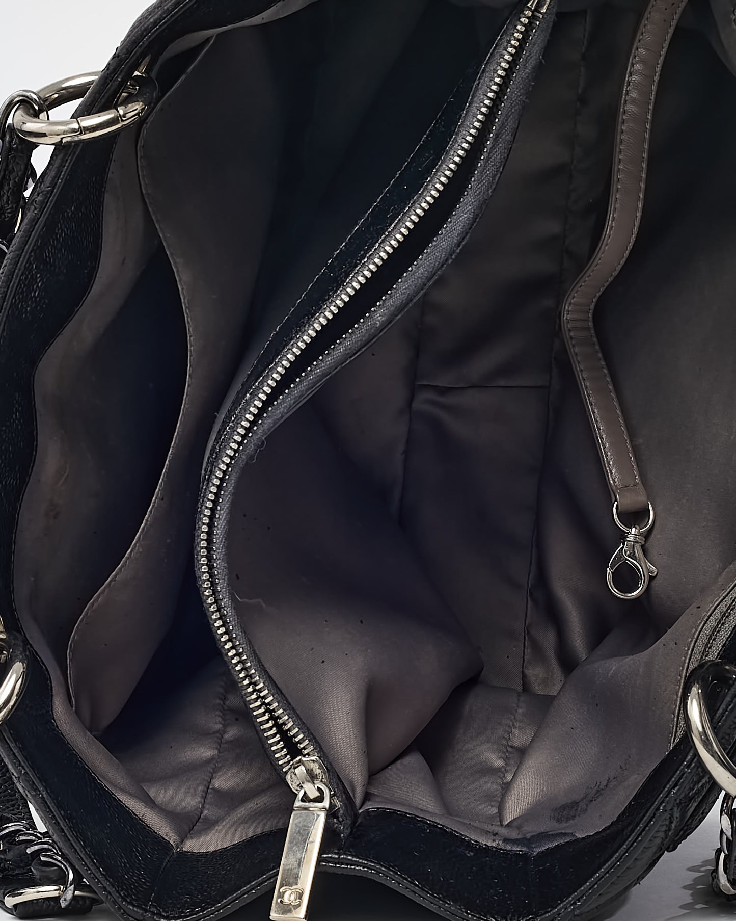 Chanel Black Caviar Leather GST Shoulder Bag SHW