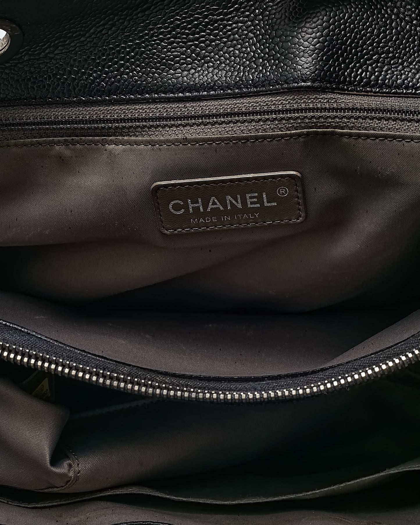Chanel Black Caviar Leather GST Shoulder Bag SHW