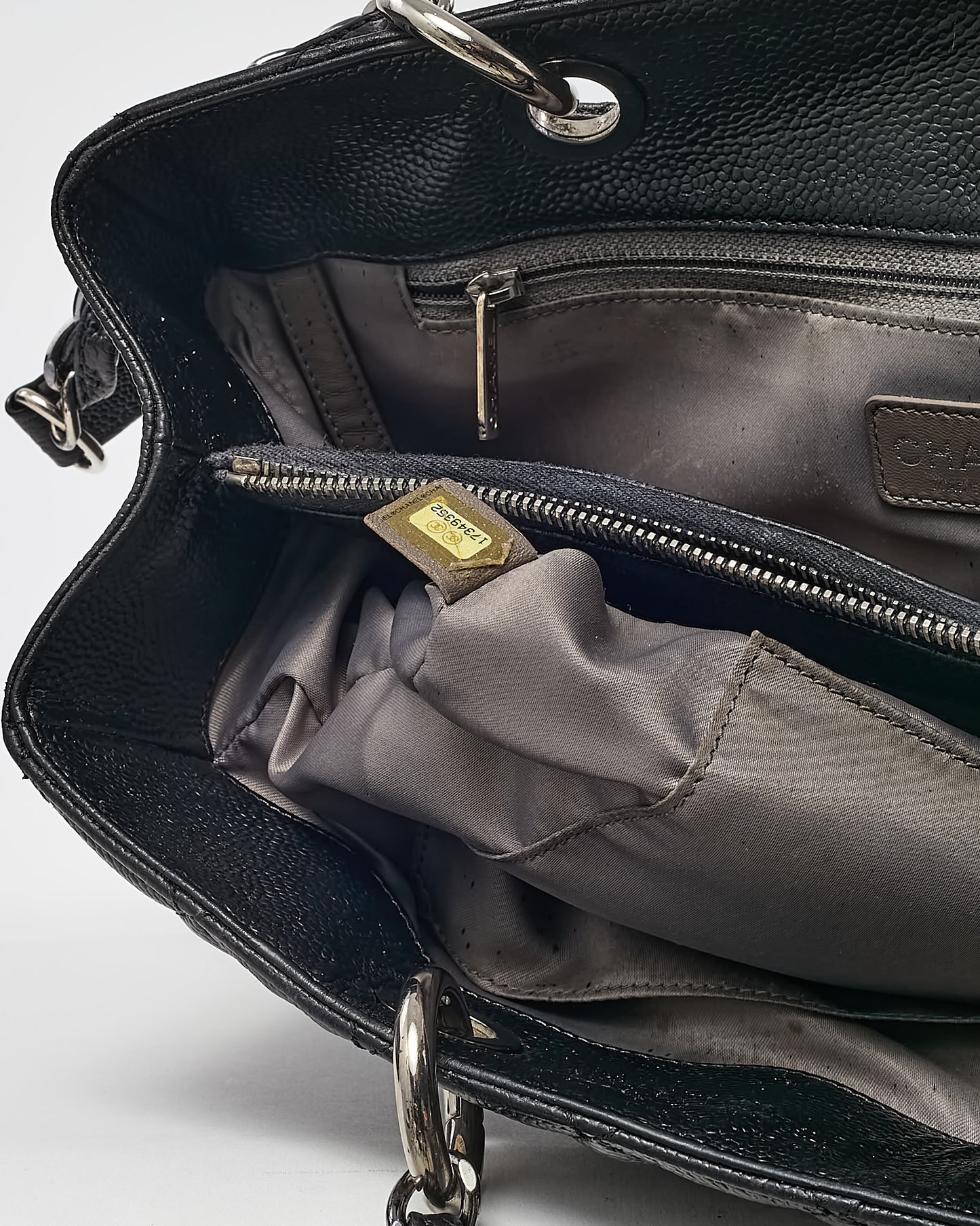 Chanel Black Caviar Leather GST Shoulder Bag SHW