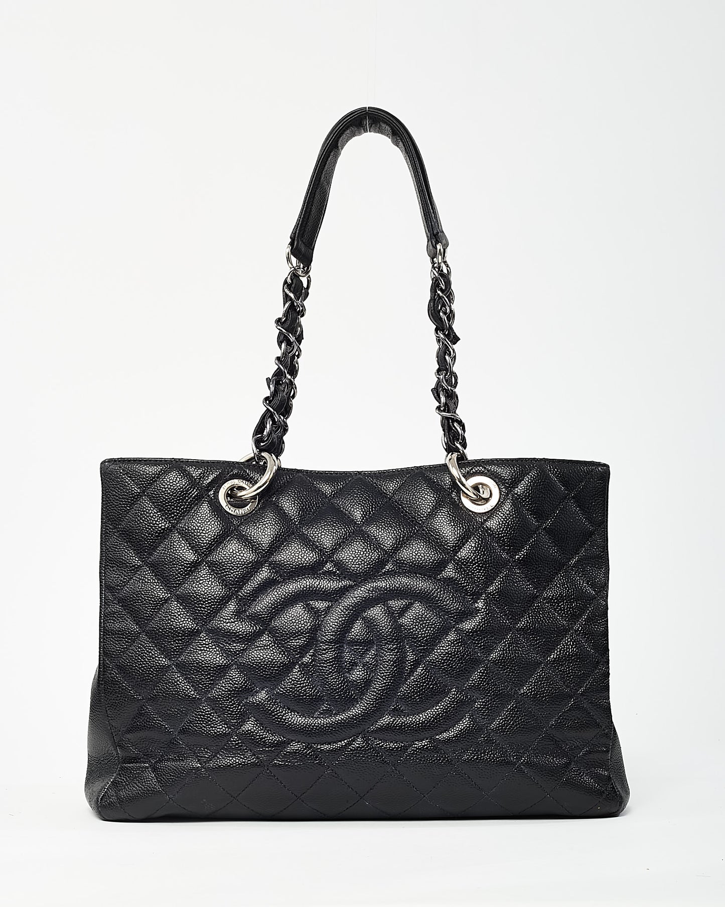Chanel Black Caviar Leather GST Shoulder Bag SHW