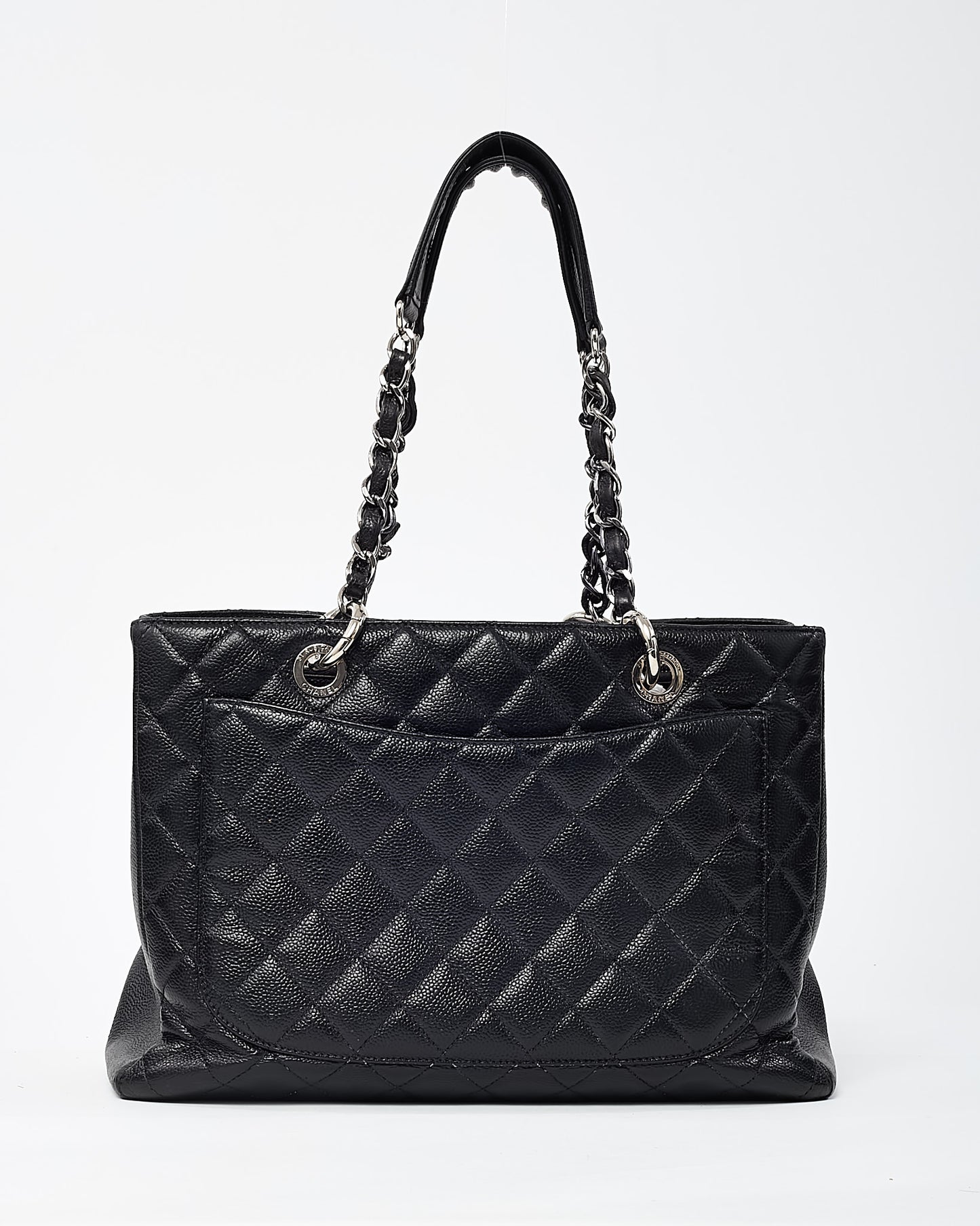 Chanel Black Caviar Leather GST Shoulder Bag SHW