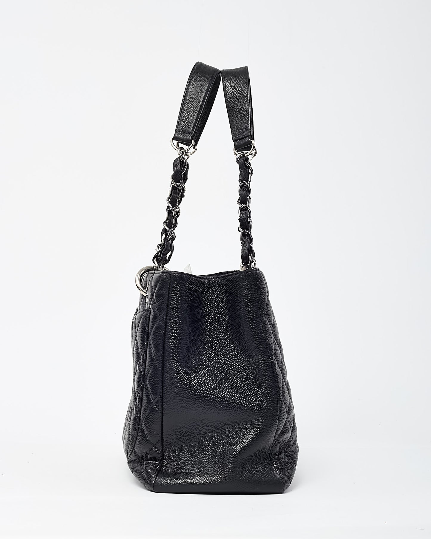 Chanel Black Caviar Leather GST Shoulder Bag SHW