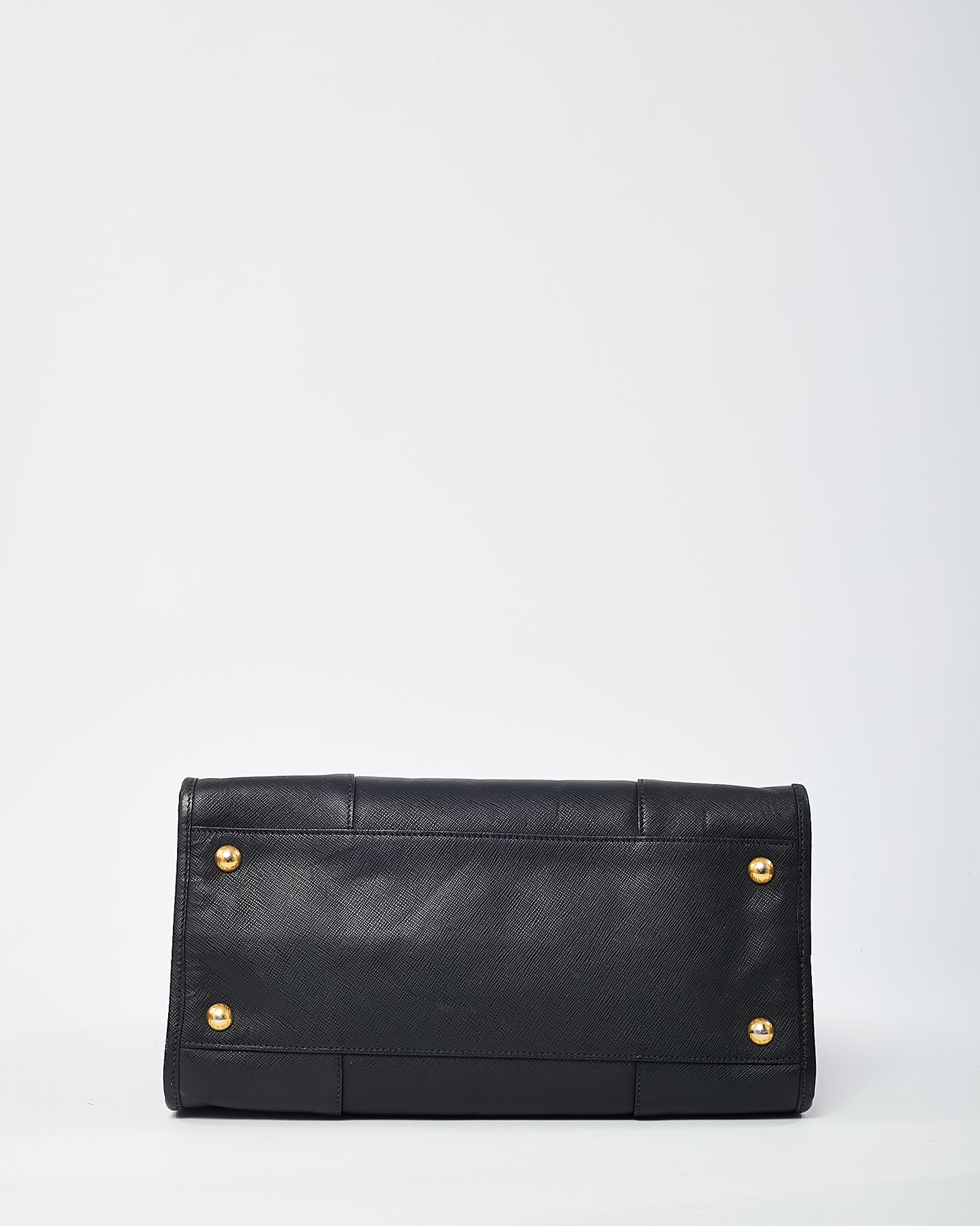 Prada Black Saffiano Leather Pomice 2Way Shopping Tote with Strap