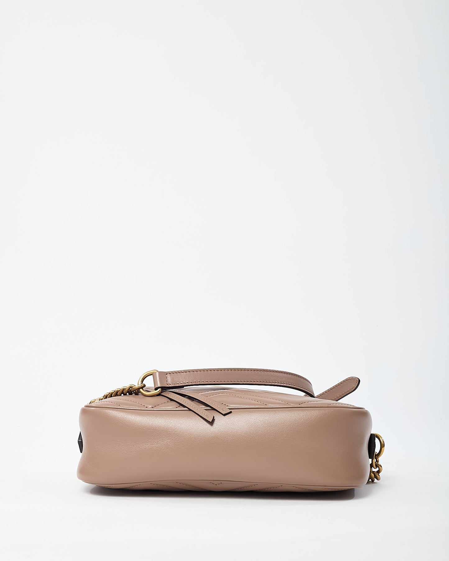 Gucci Dusty Rose Matelassé Leather GG Marmont Small Camera Crossbody Bag