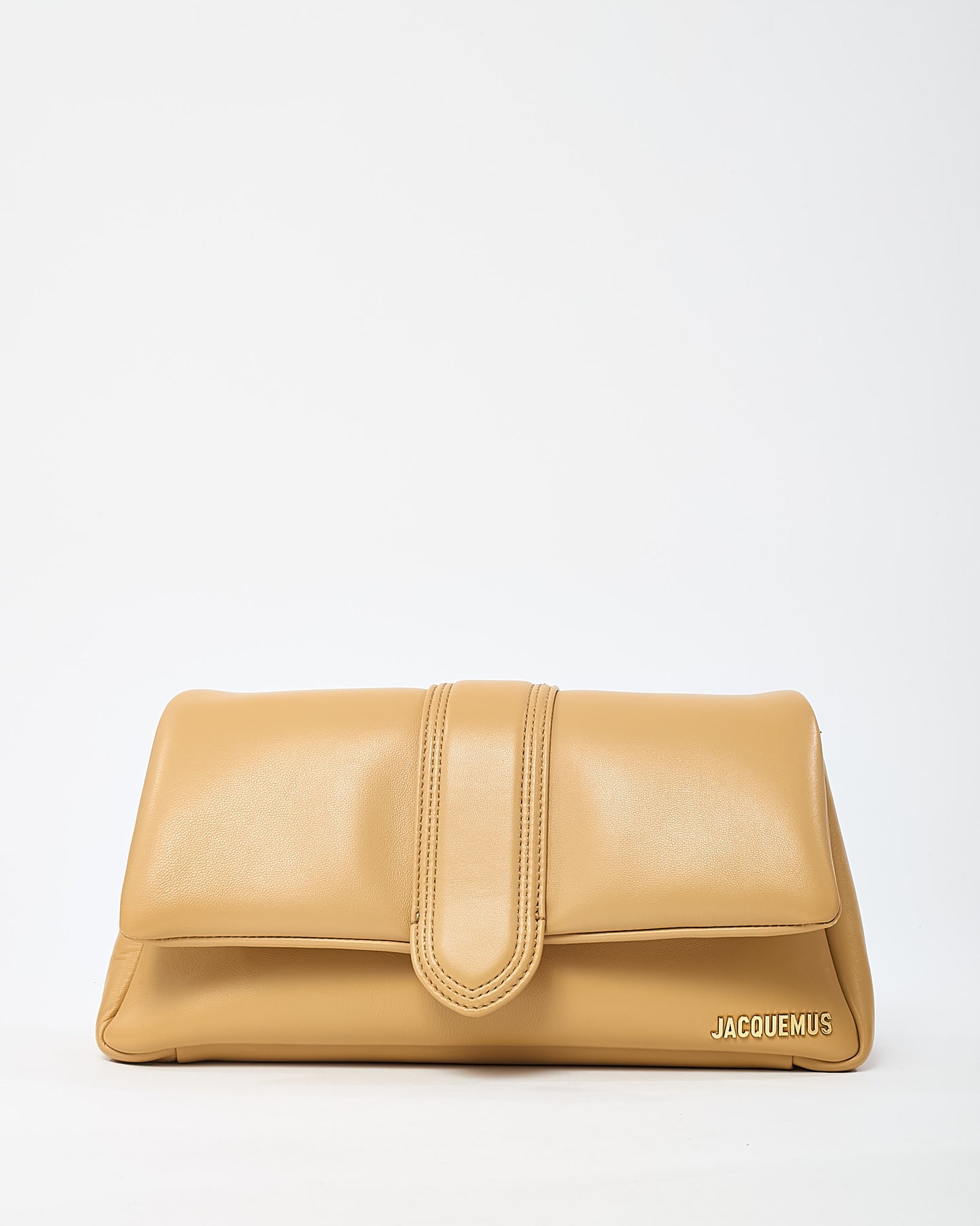 Jacquemus Beige Leather Le Bambimou Shoulder Bag with Strap