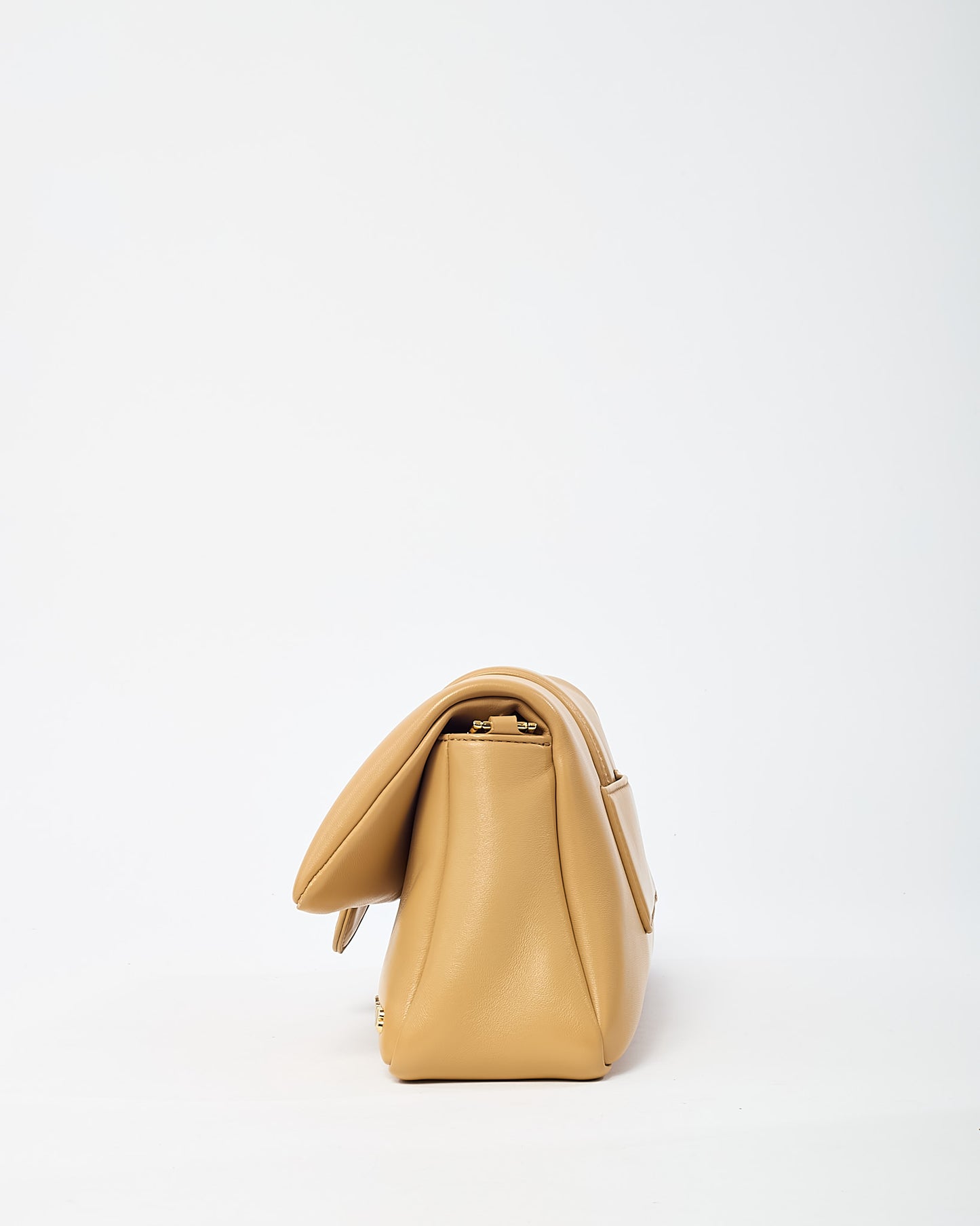 Jacquemus Beige Leather Le Bambimou Shoulder Bag with Strap