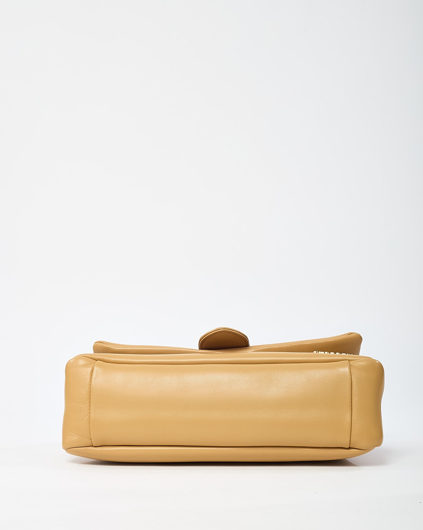 Jacquemus Beige Leather Le Bambimou Shoulder Bag with Strap