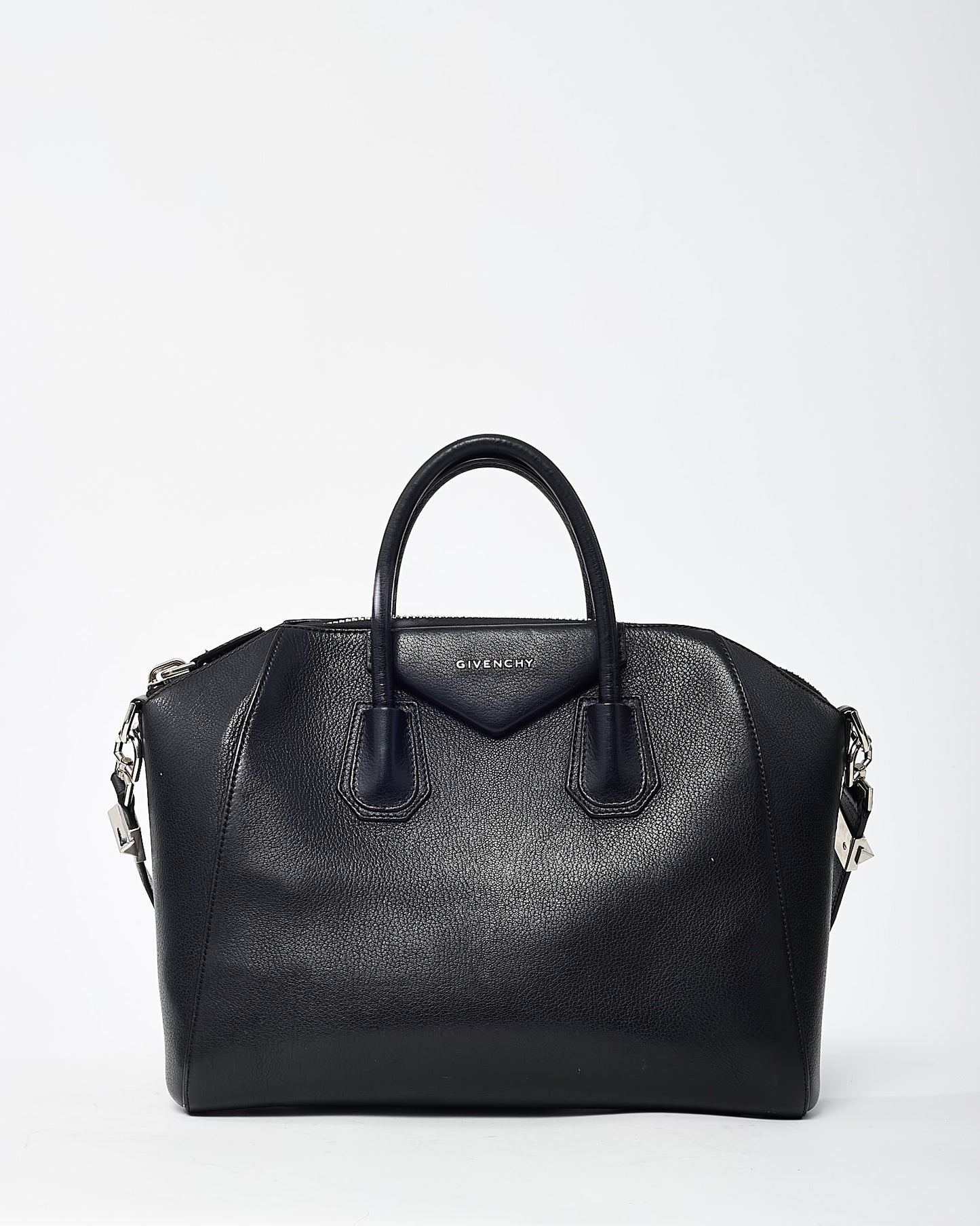 Givenchy Black Grained Leather Medium Antigona Bag