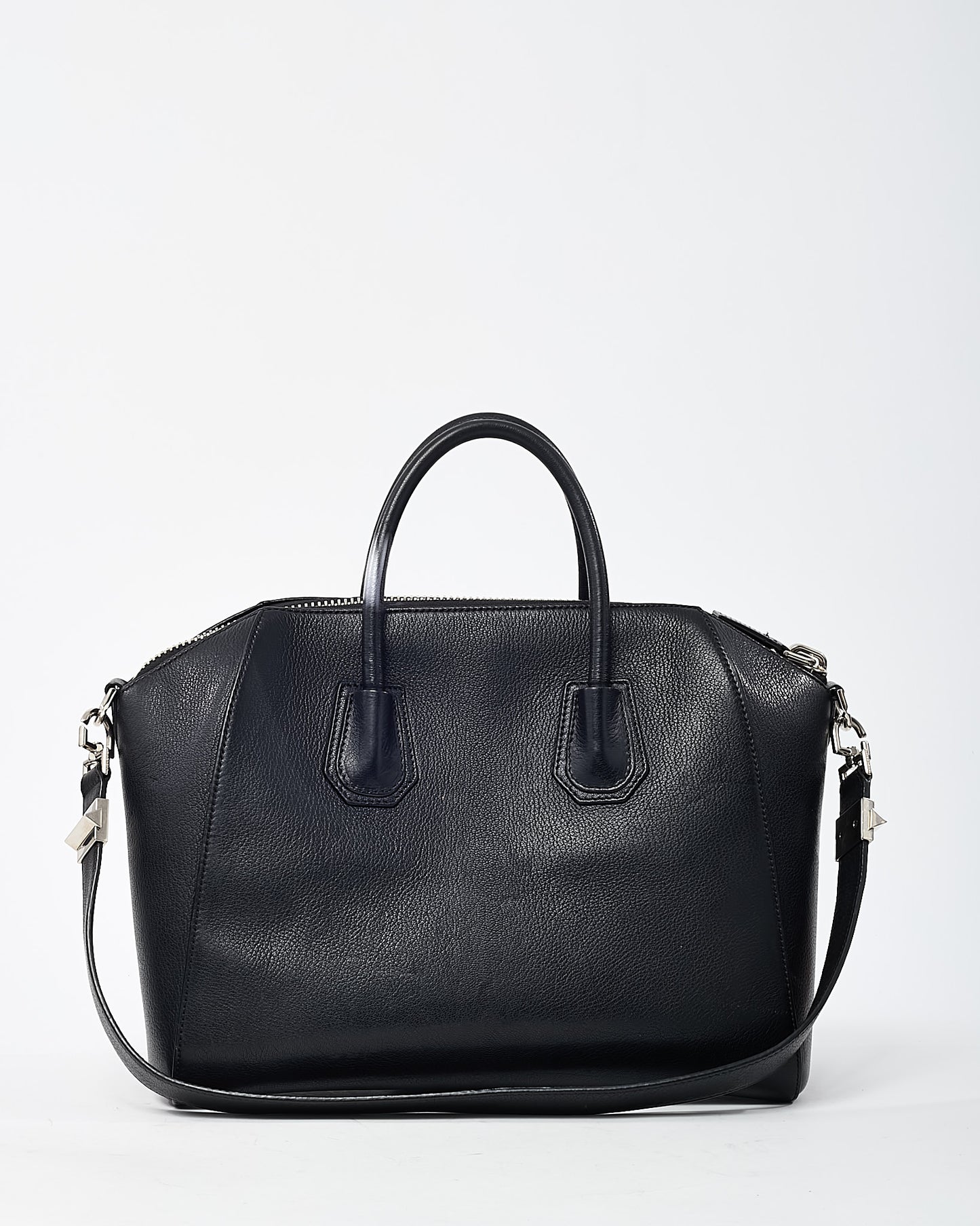 Givenchy Black Grained Leather Medium Antigona Bag