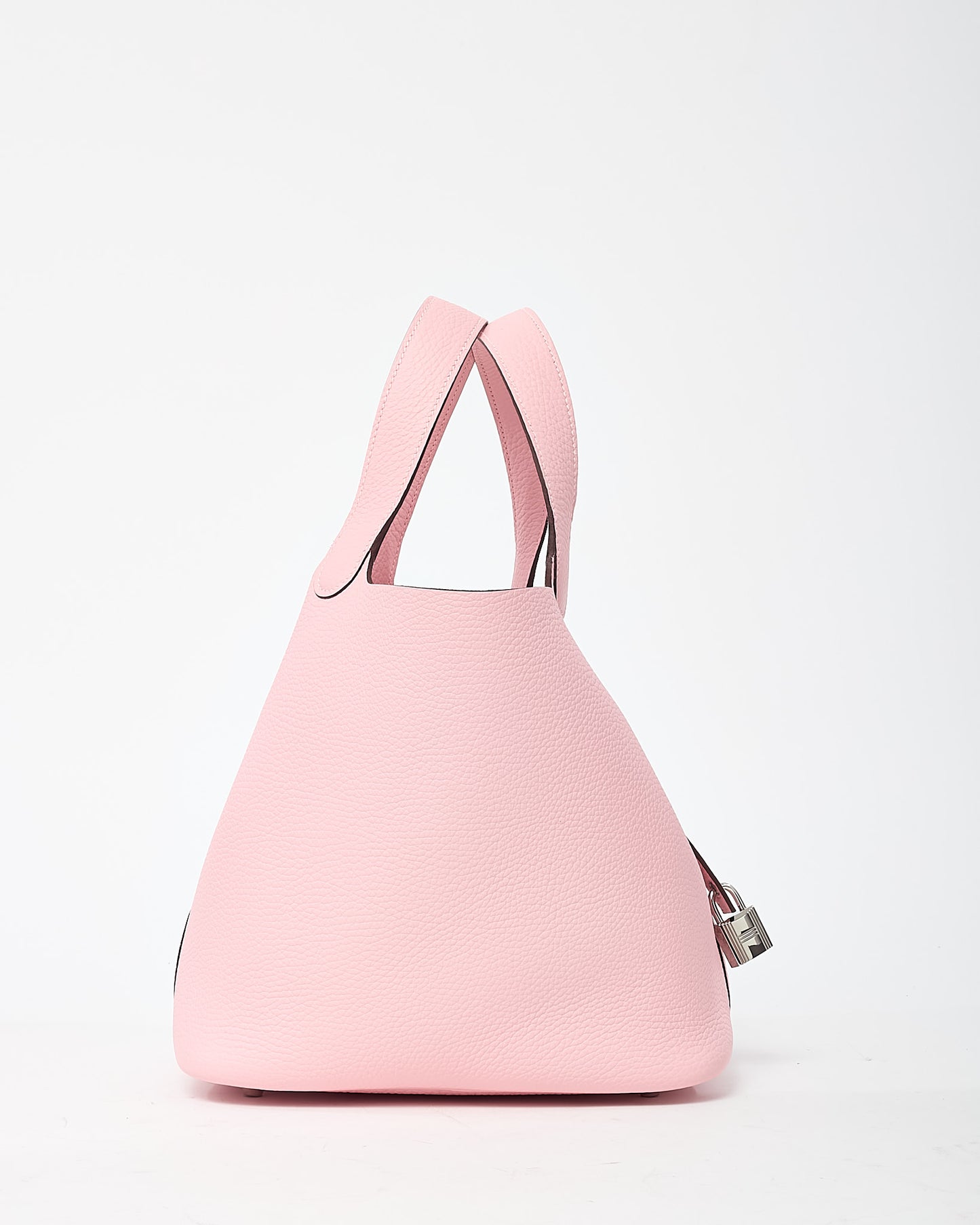 Hermès Pink Rose Sakura Clemence Leather Picotin 22 PHW
