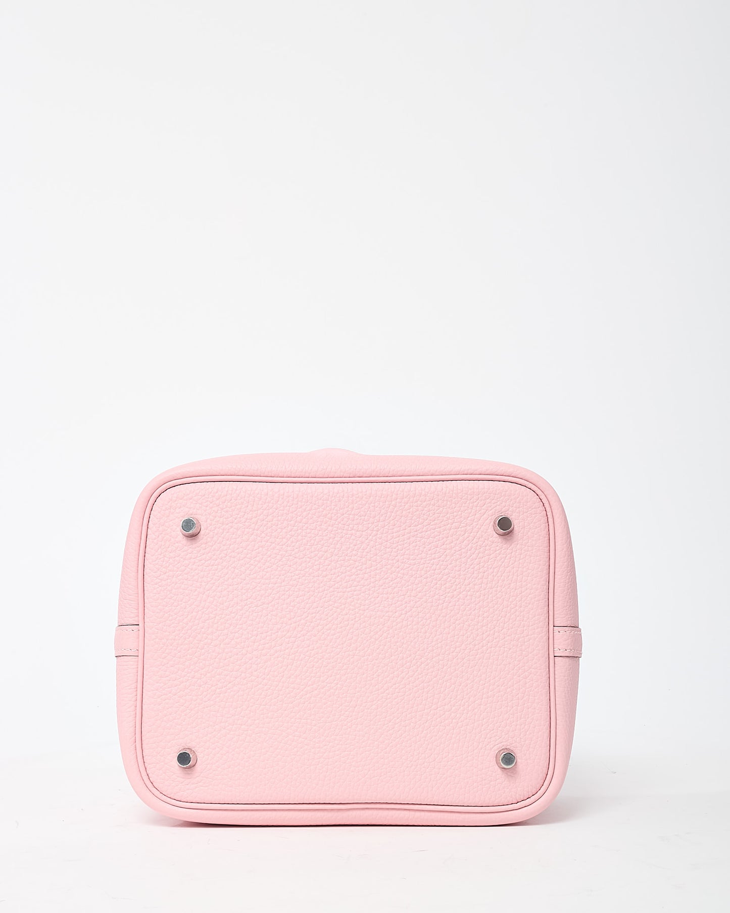 Hermès Pink Rose Sakura Clemence Leather Picotin 22 PHW