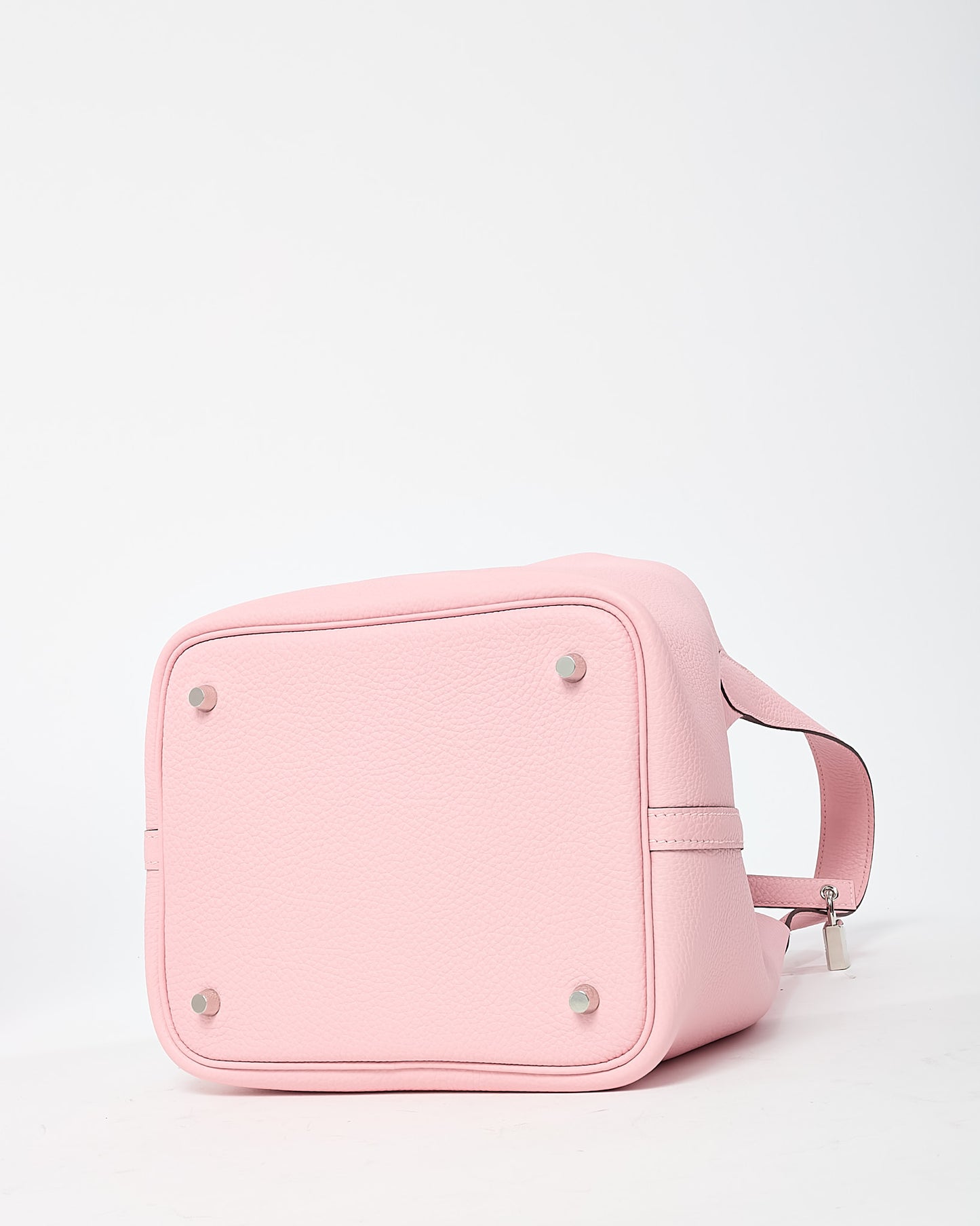 Hermès Pink Rose Sakura Clemence Leather Picotin 22 PHW