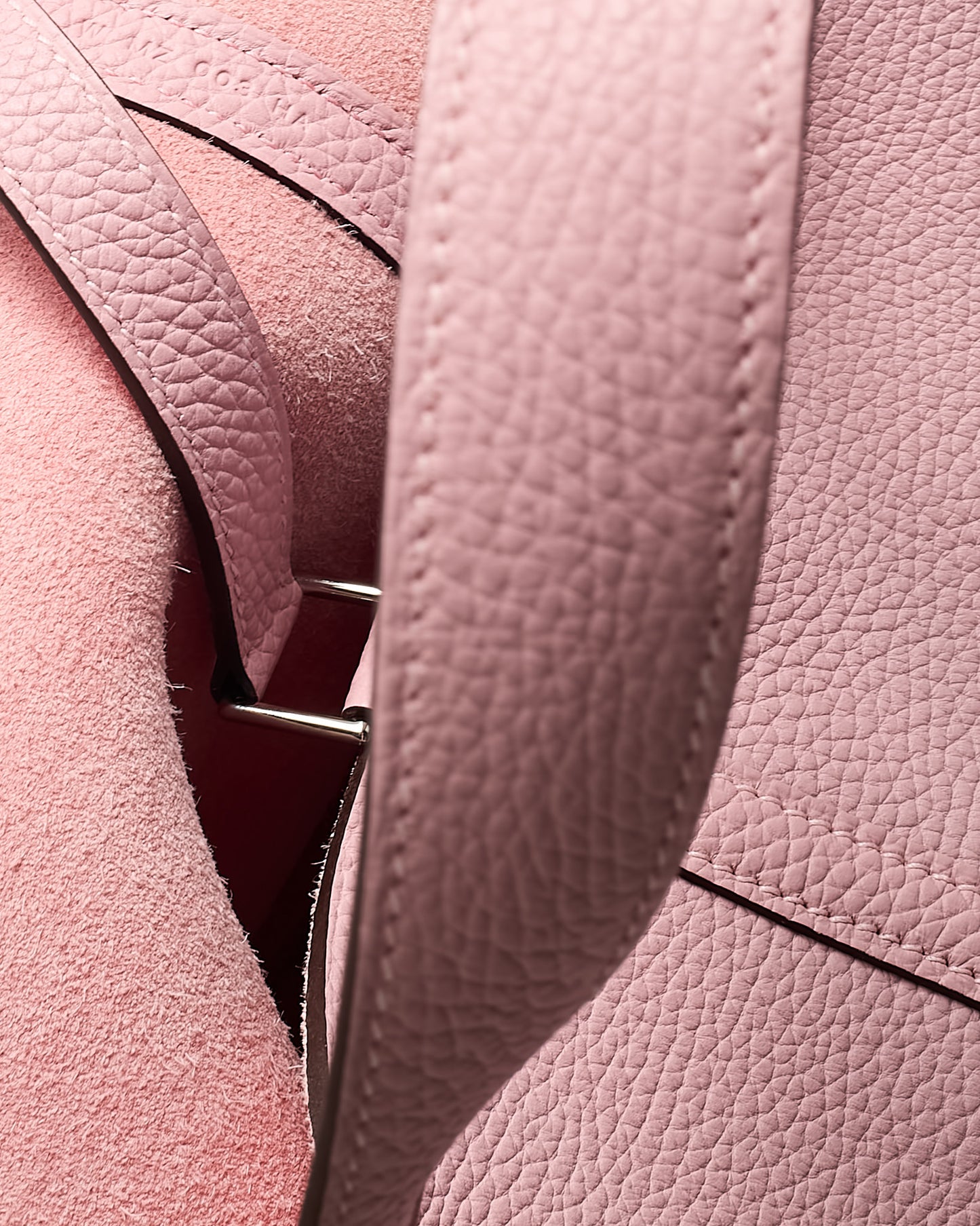 Hermès Pink Rose Sakura Clemence Leather Picotin 22 PHW