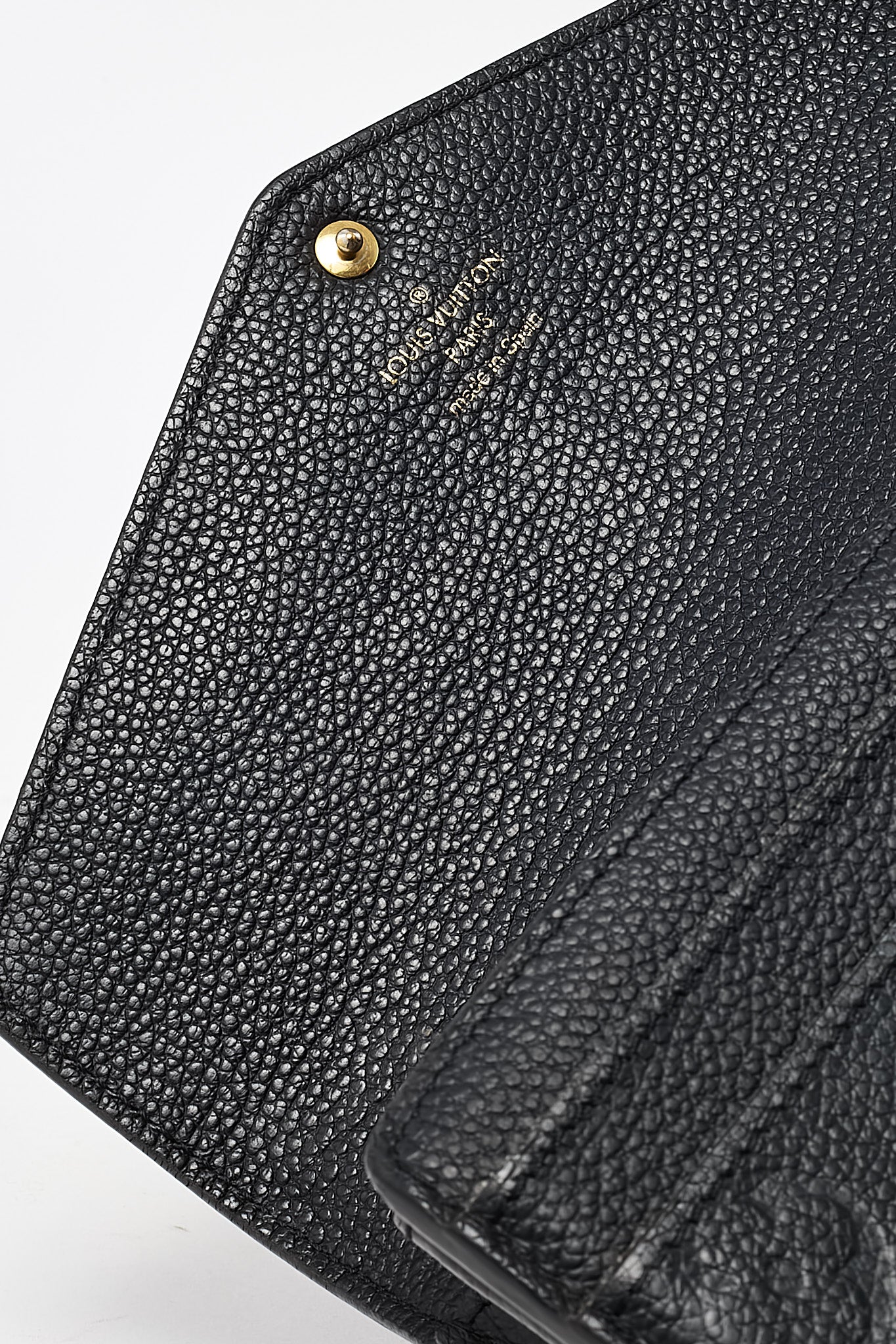 Louis Vuitton Black Monogram Empreinte Sarah NM Wallet