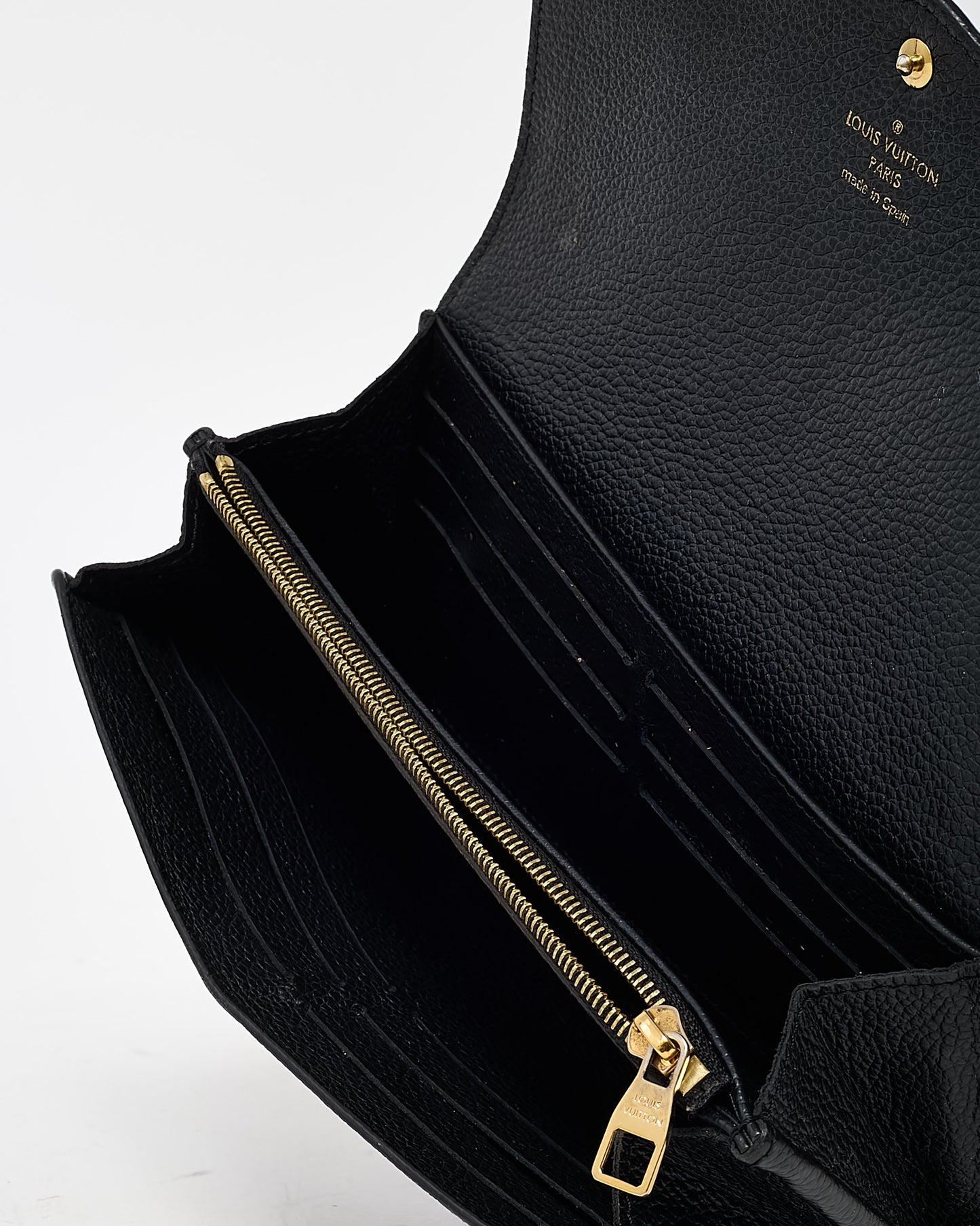 Louis Vuitton Black Monogram Empreinte Sarah NM Wallet