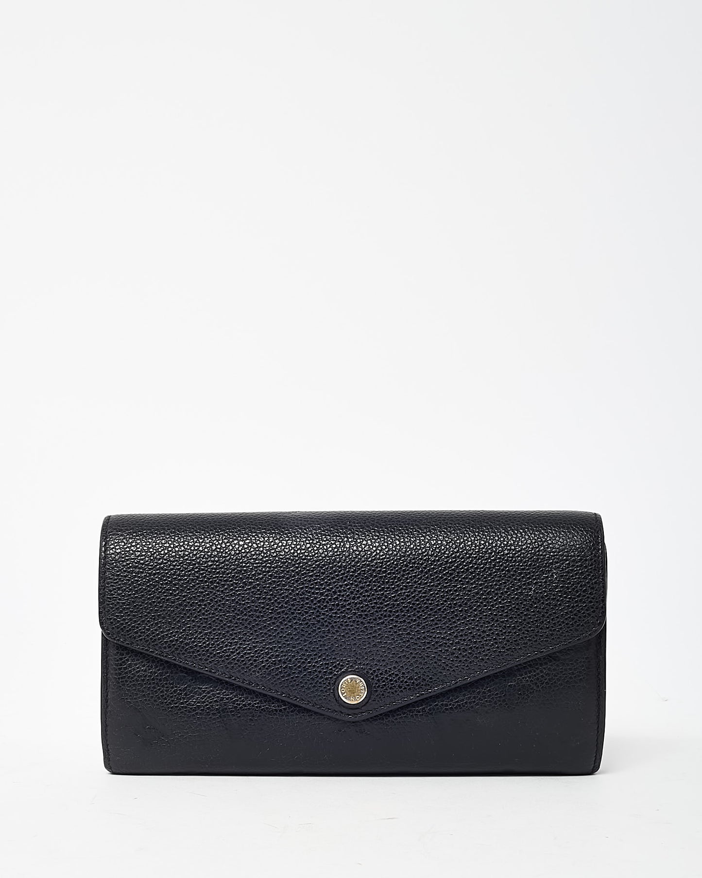 Louis Vuitton Black Monogram Empreinte Sarah NM Wallet