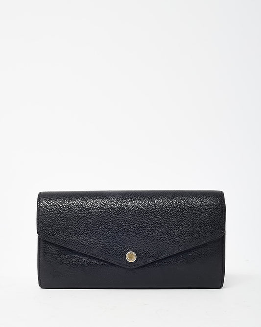 Louis Vuitton Black Monogram Empreinte Sarah NM Wallet