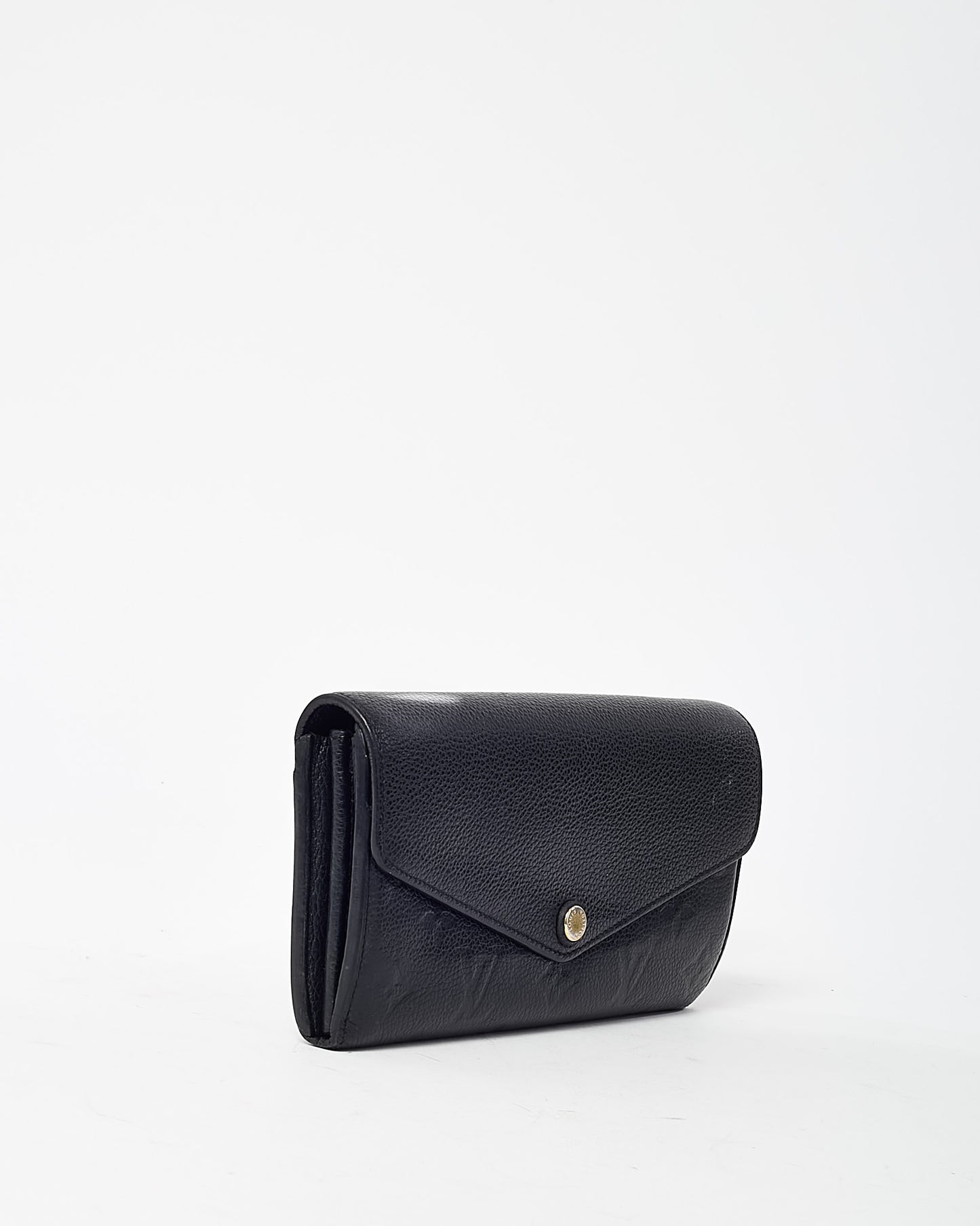 Louis Vuitton Black Monogram Empreinte Sarah NM Wallet