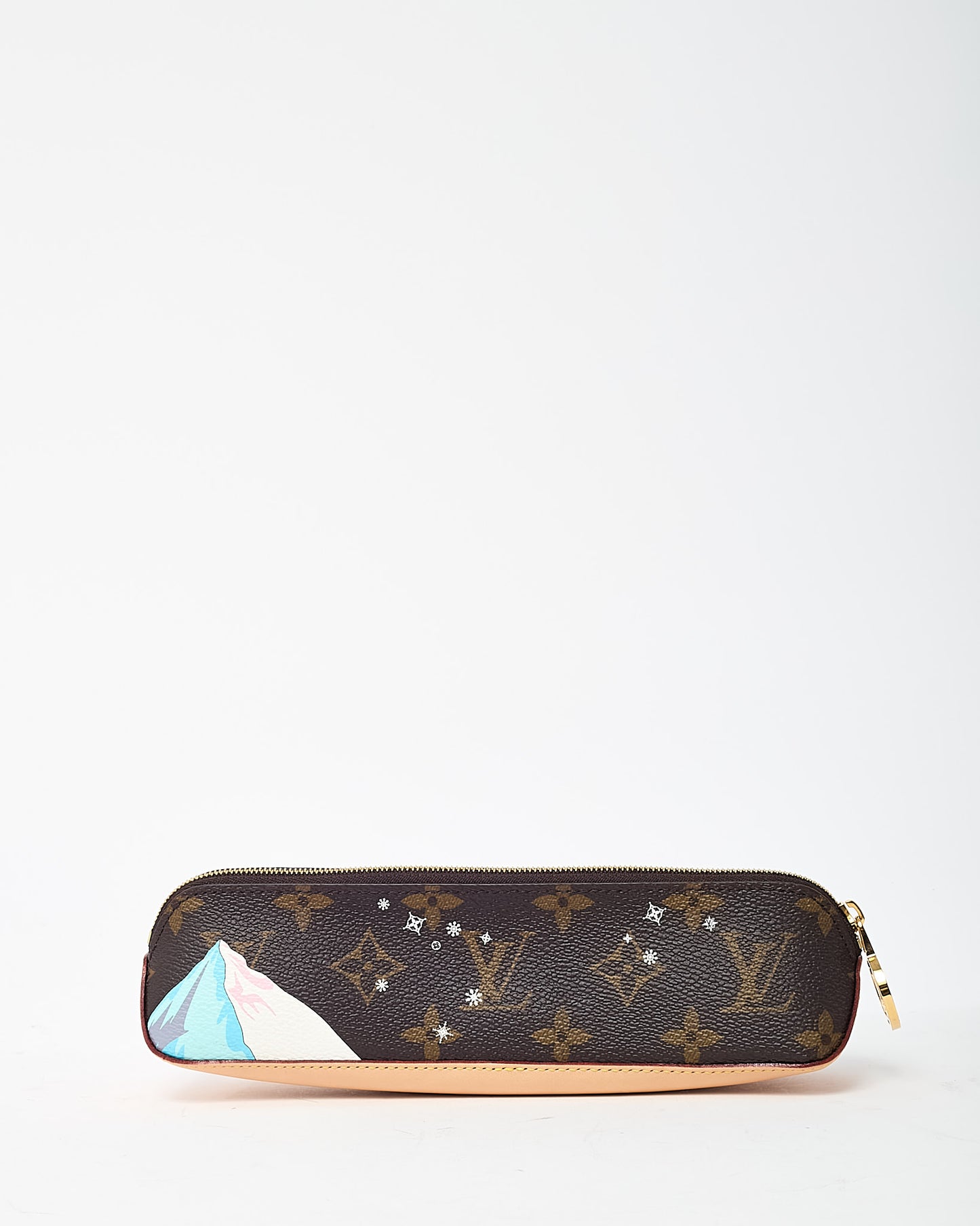Louis Vuitton Monogram Canvas Limited Edition Ice Skating Xmas Elizabeth Pencil Pouch