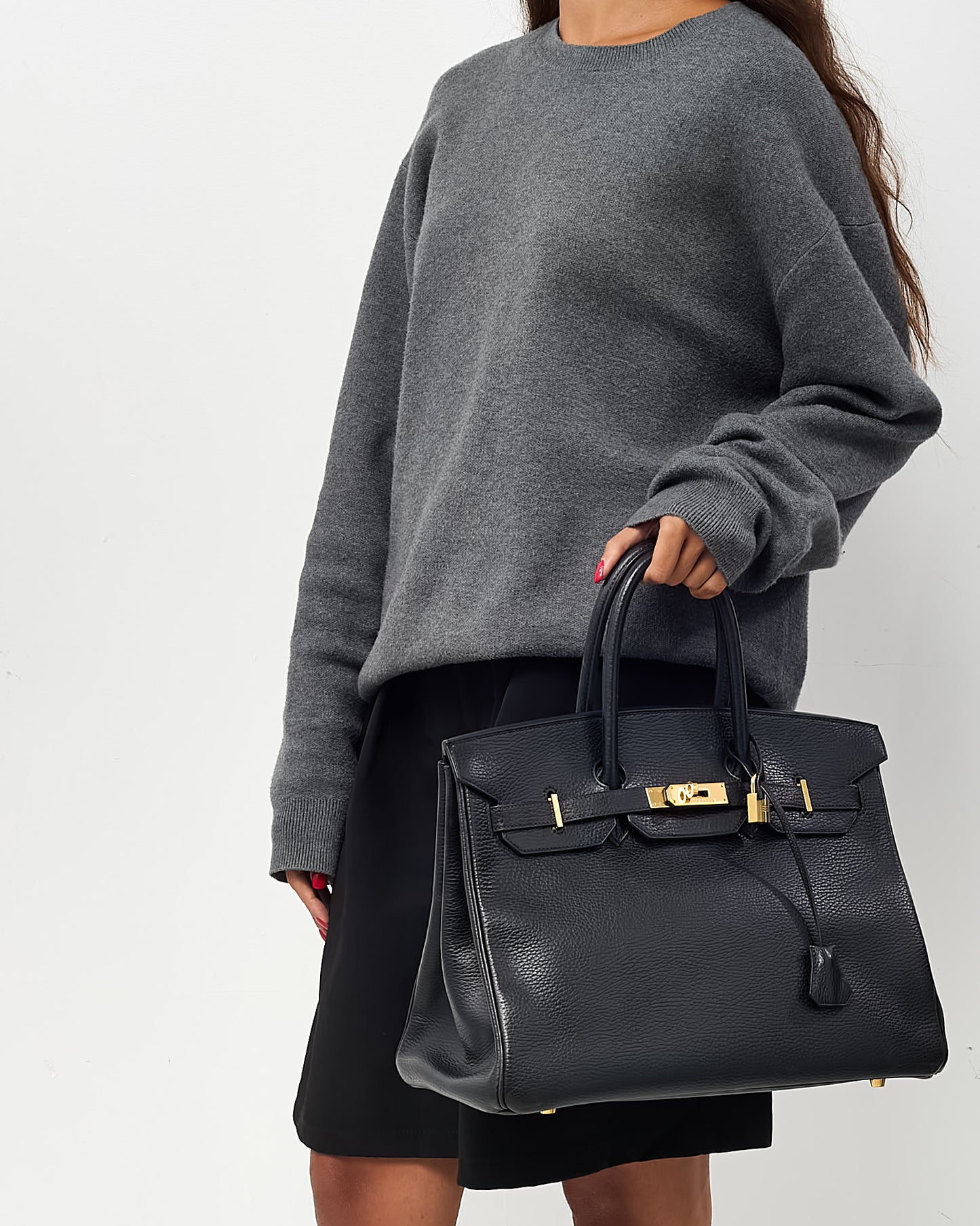 Hermès Black Ardennes Leather Birkin 35 GHW