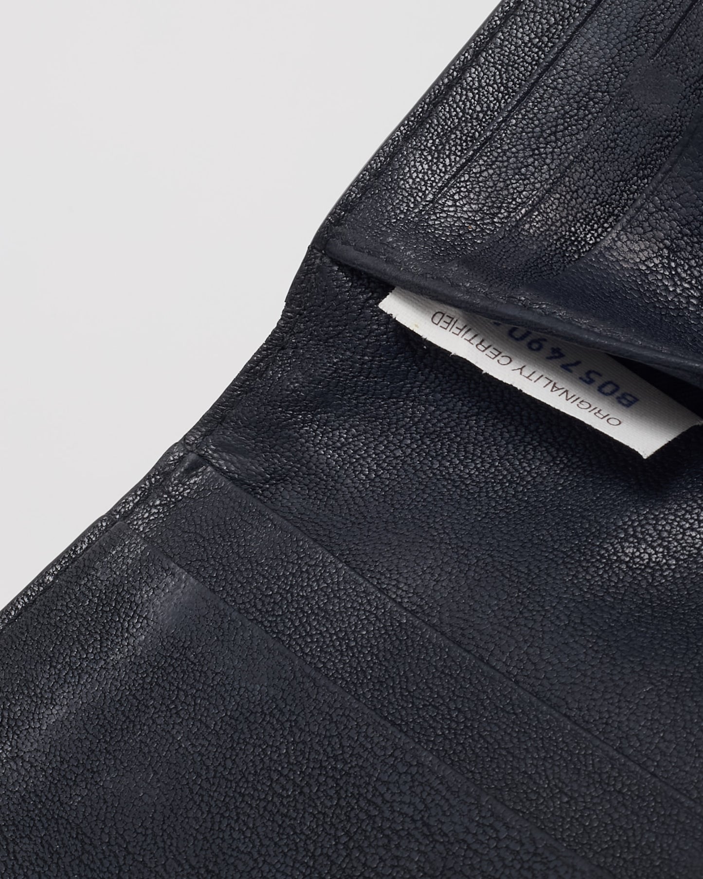 Bottega Veneta Black and Blue Ombre Intrecciato Leather Bi-Fold Pocket Organizer Wallet