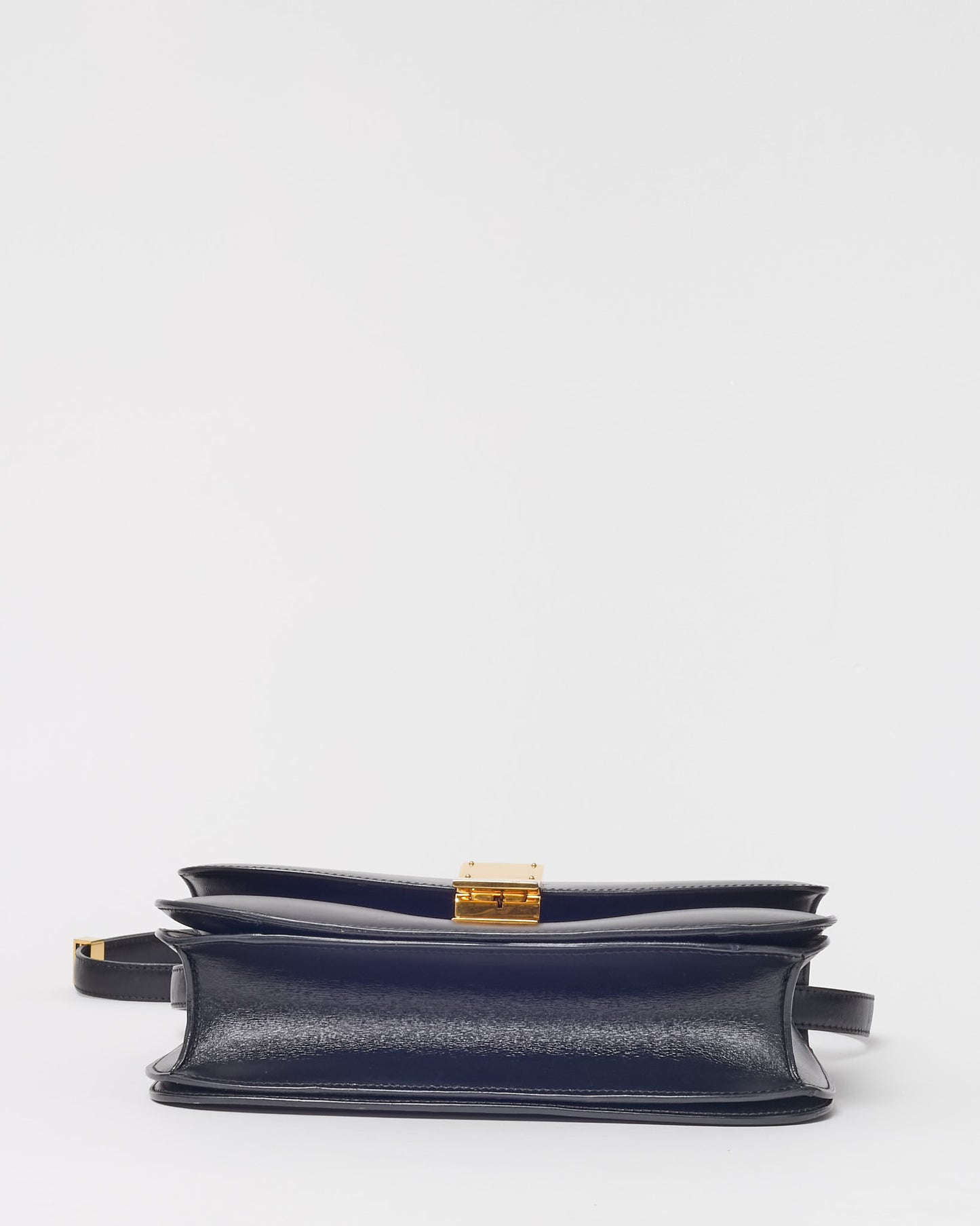 Celine Black Calfskin Leather Medium Box Bag GHW