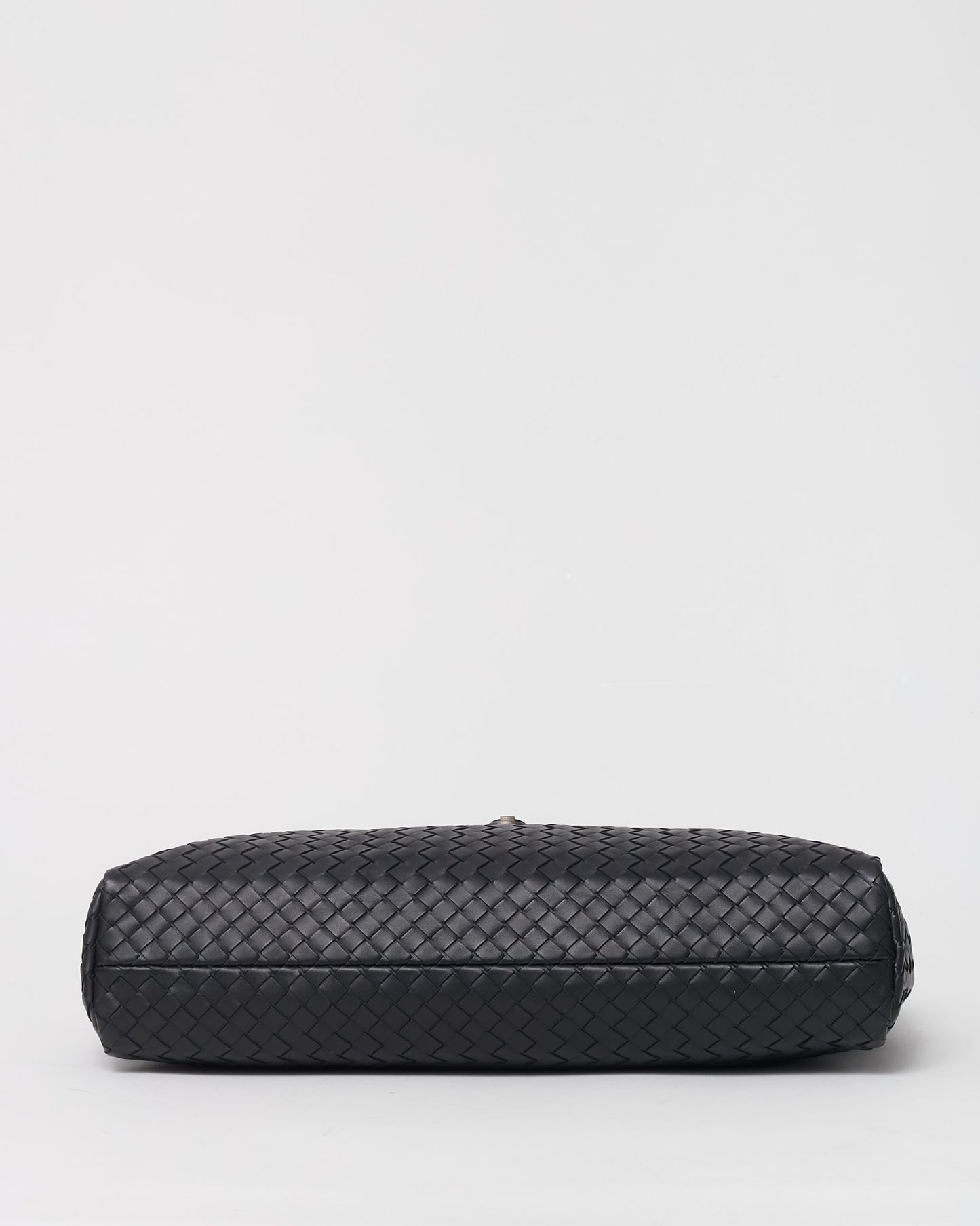 Bottega Veneta Black Intrecciato Leather Top Handle Briefcase