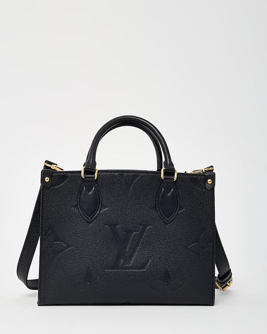 Louis Vuitton Black Monogram Empreinte Leather Onthego PM Bag