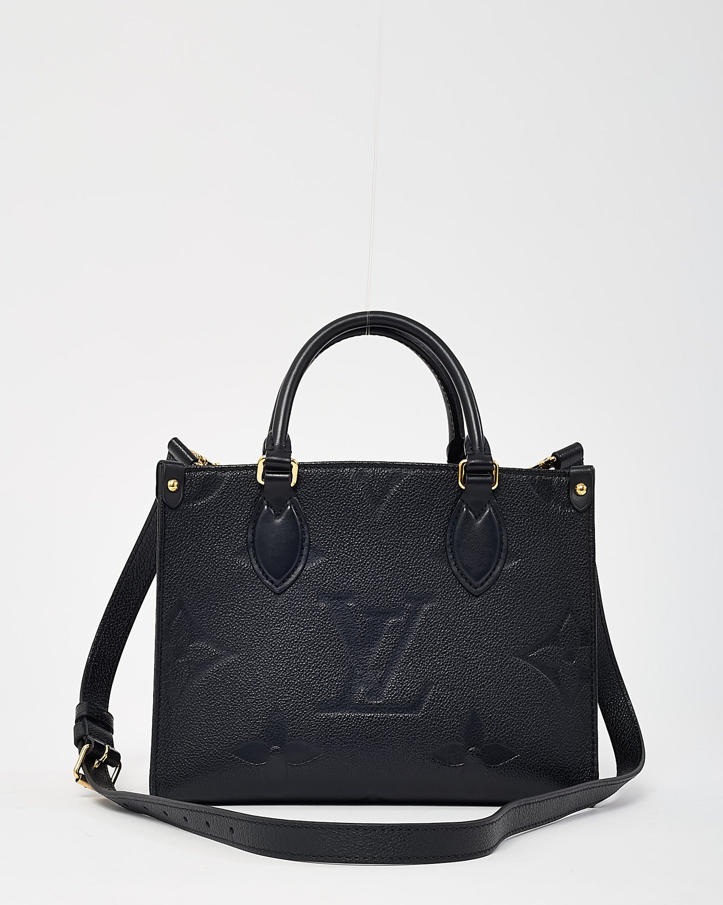 Louis Vuitton Black Monogram Empreinte Leather Onthego PM Bag