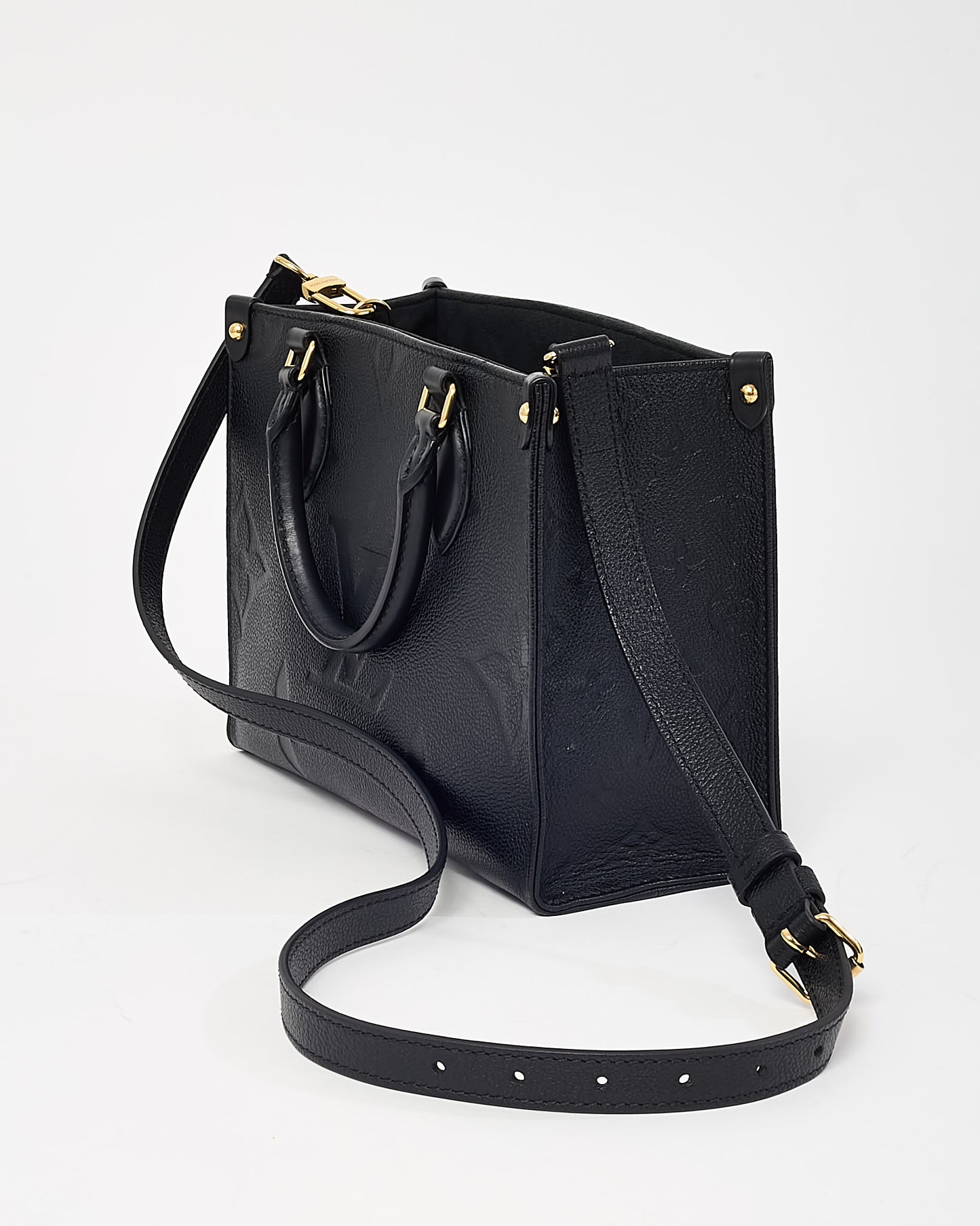 Louis Vuitton Black Monogram Empreinte Leather Onthego PM Bag